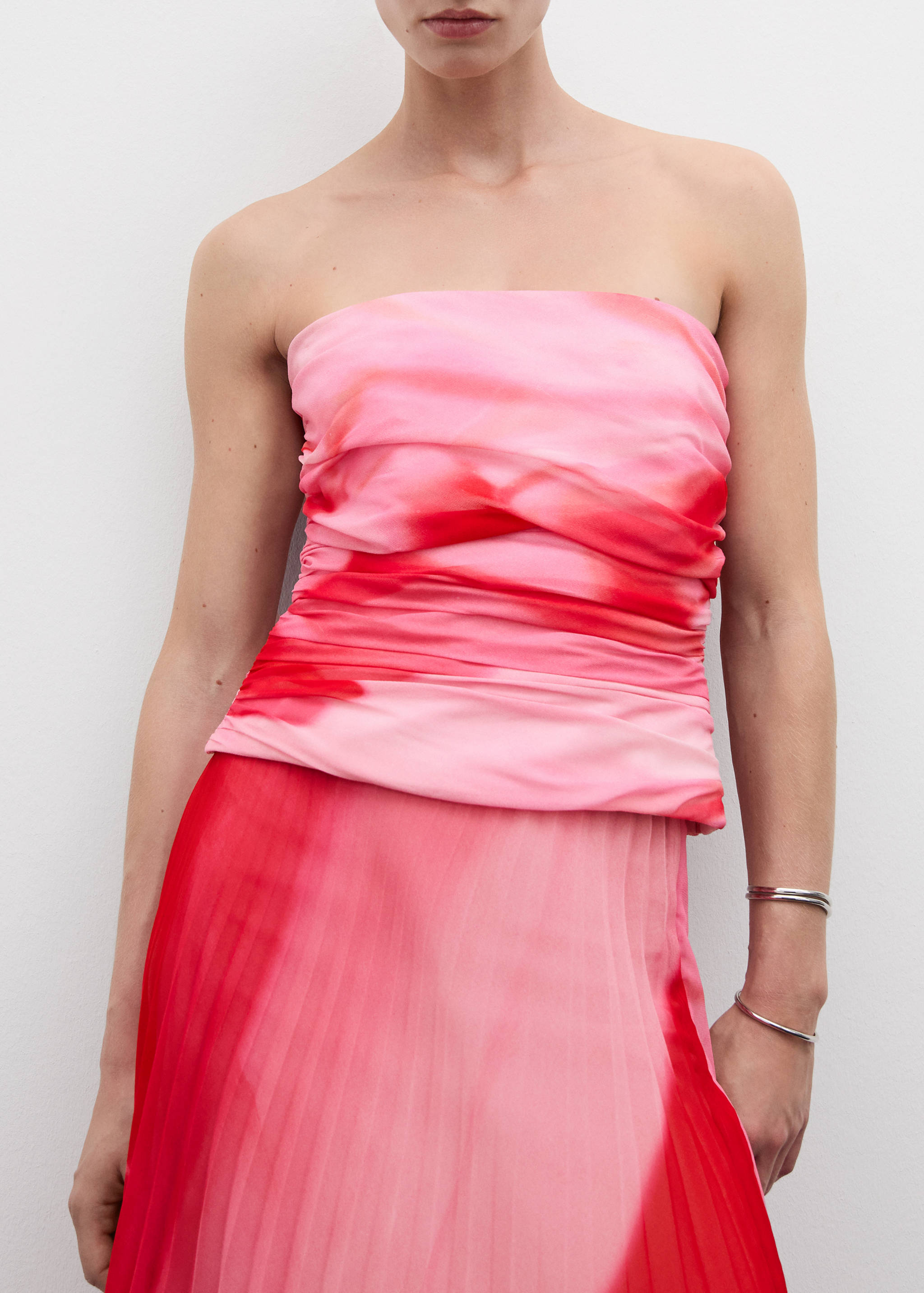 Strapless draped top - Medium plane