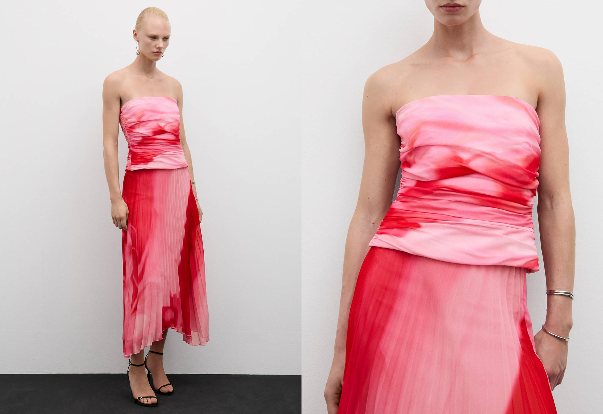 Strapless draped top - Panoramic plane