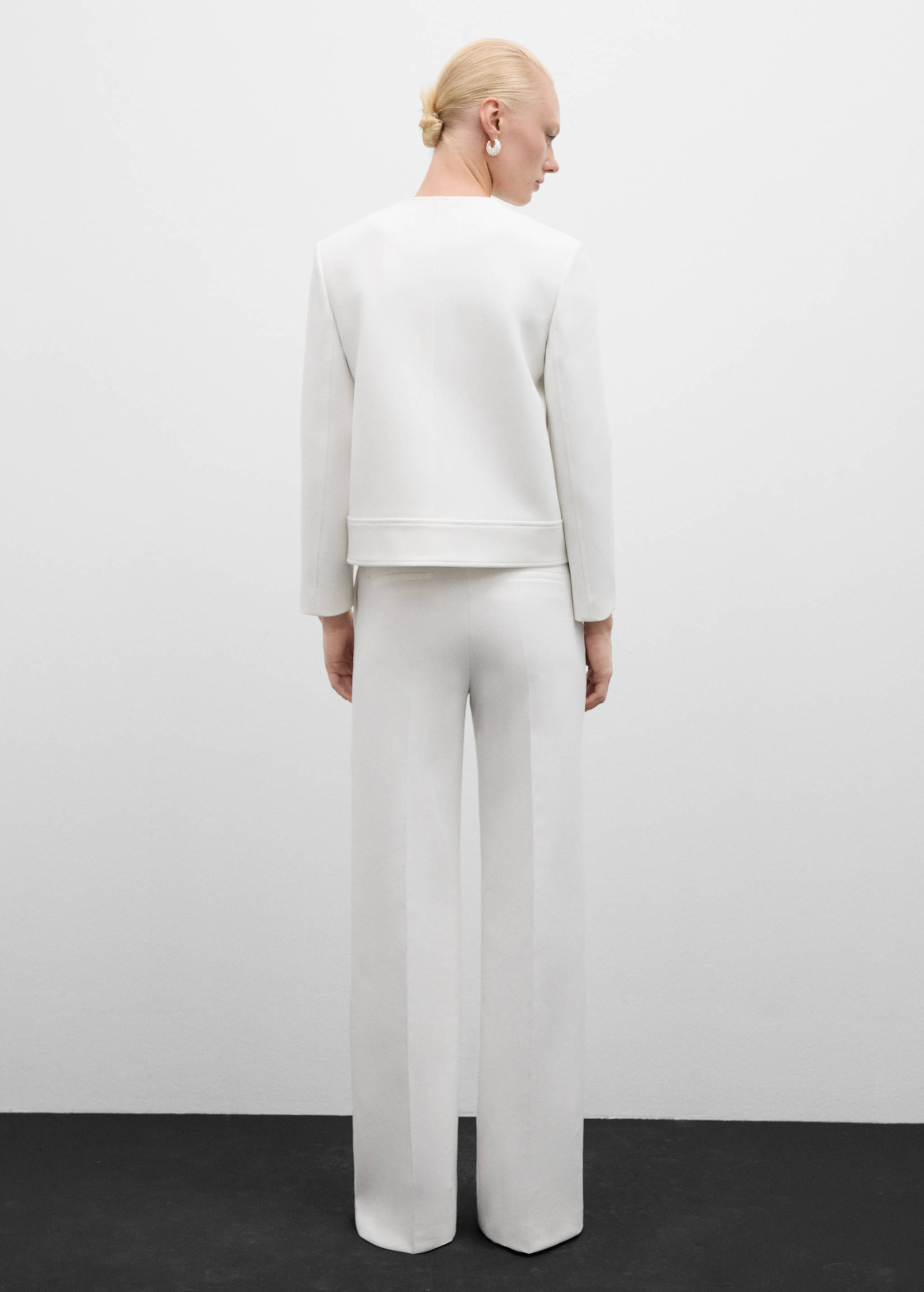 Pantalons rectes fluids - Revers de l'article