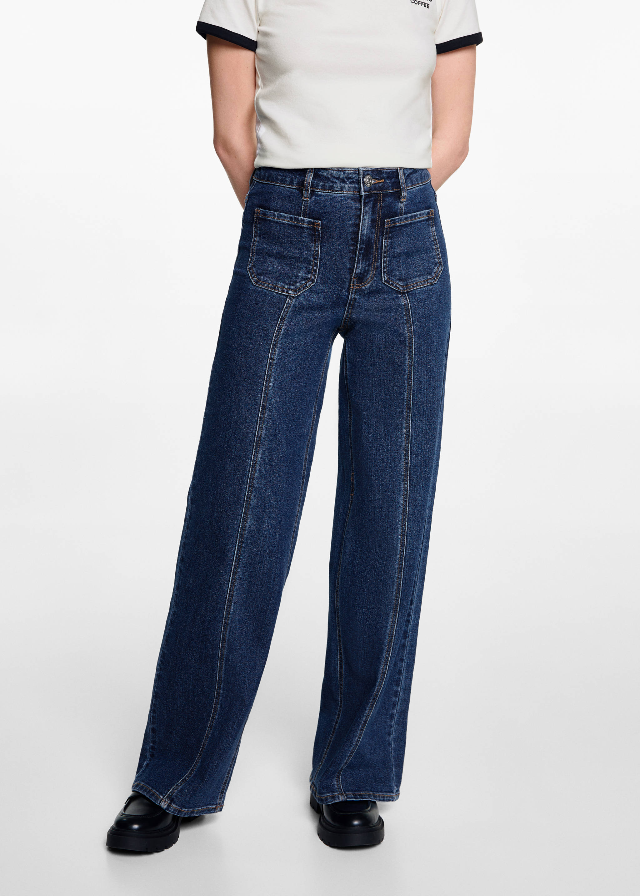 Wideleg jeans with decorative seams - Details of the article 6