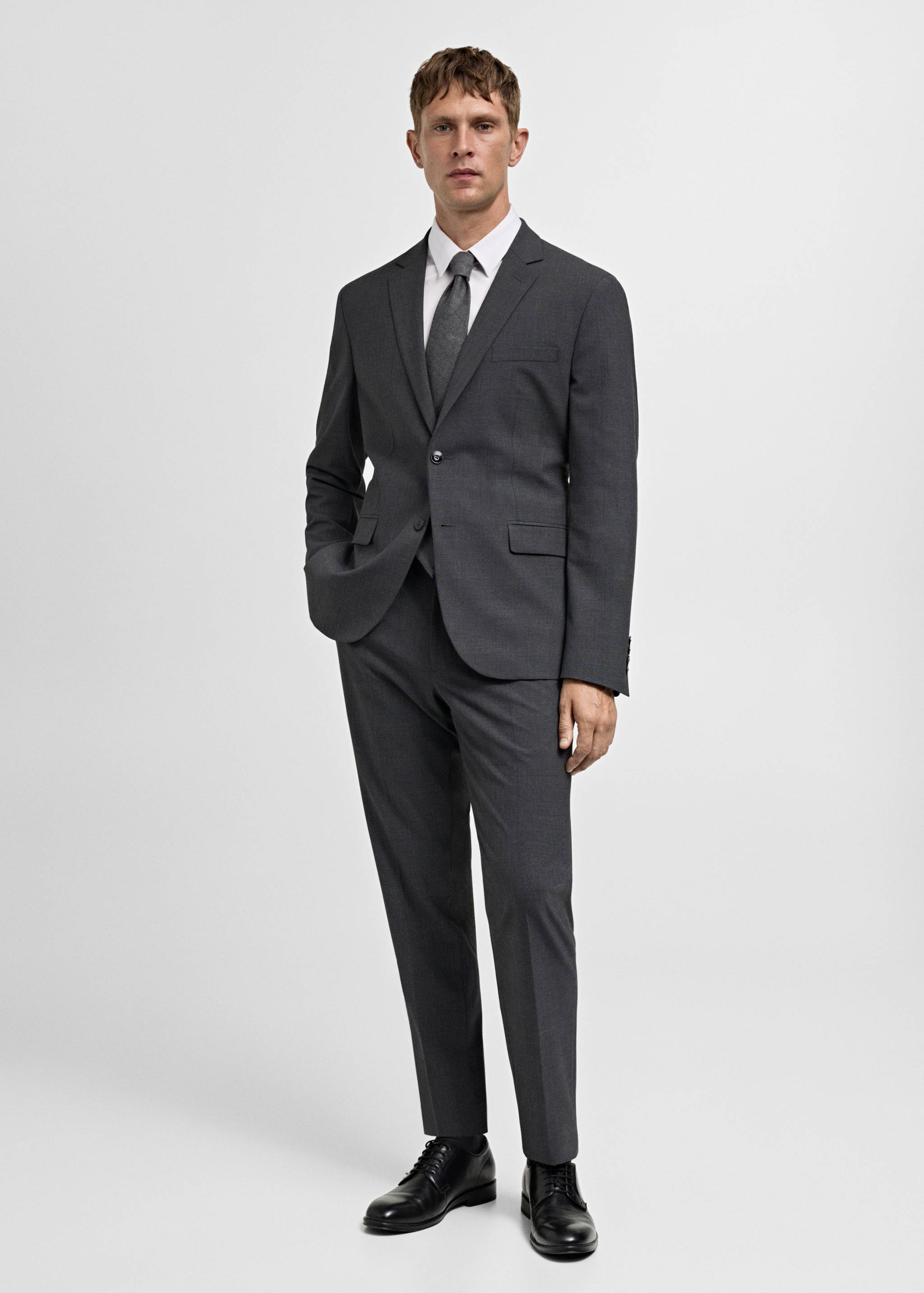 Super slim-fit suit jacket in stretch fabric - General plane