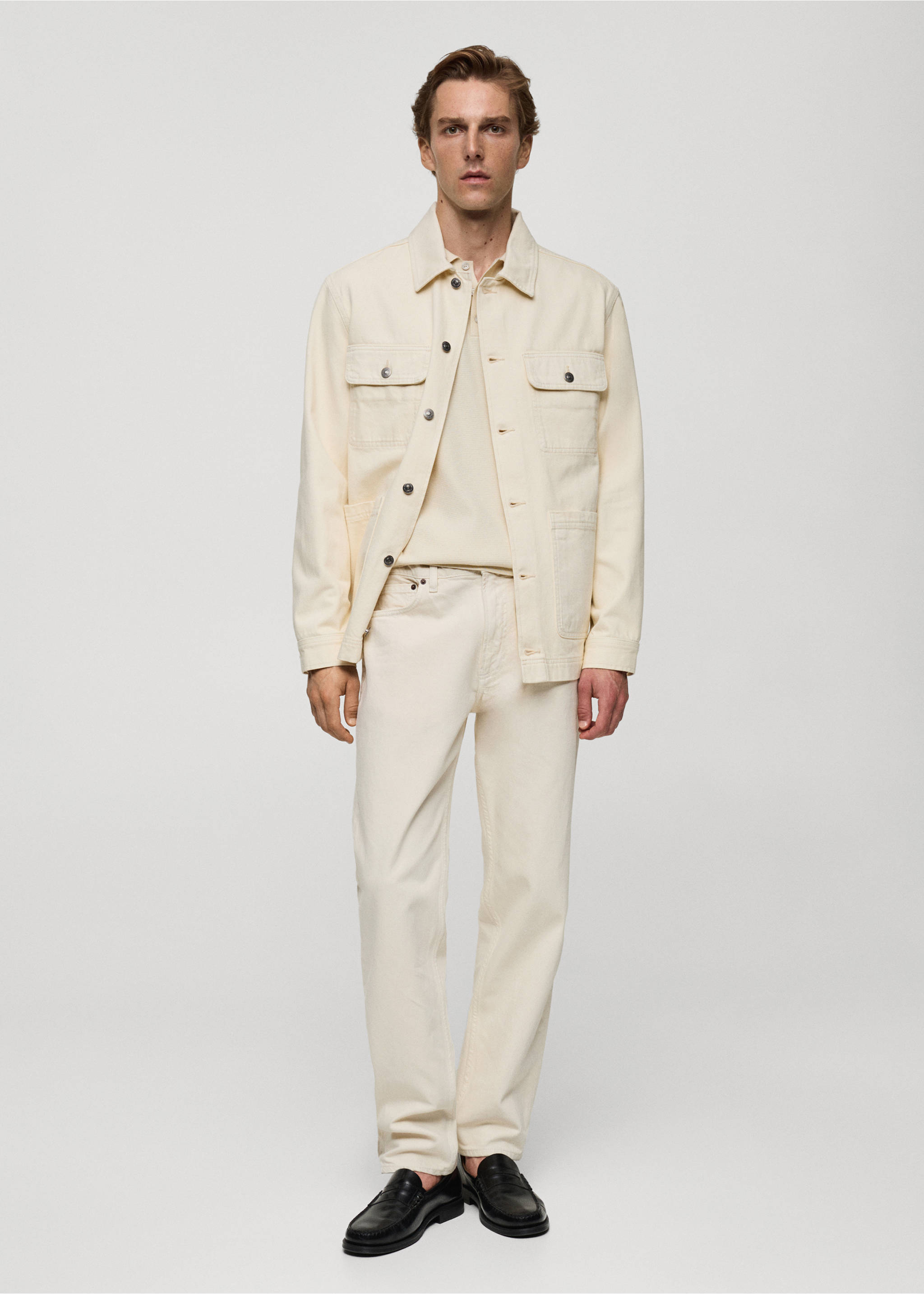 Denim overshirt pockets - General plane, Ecru. Ref: 77074439-00.