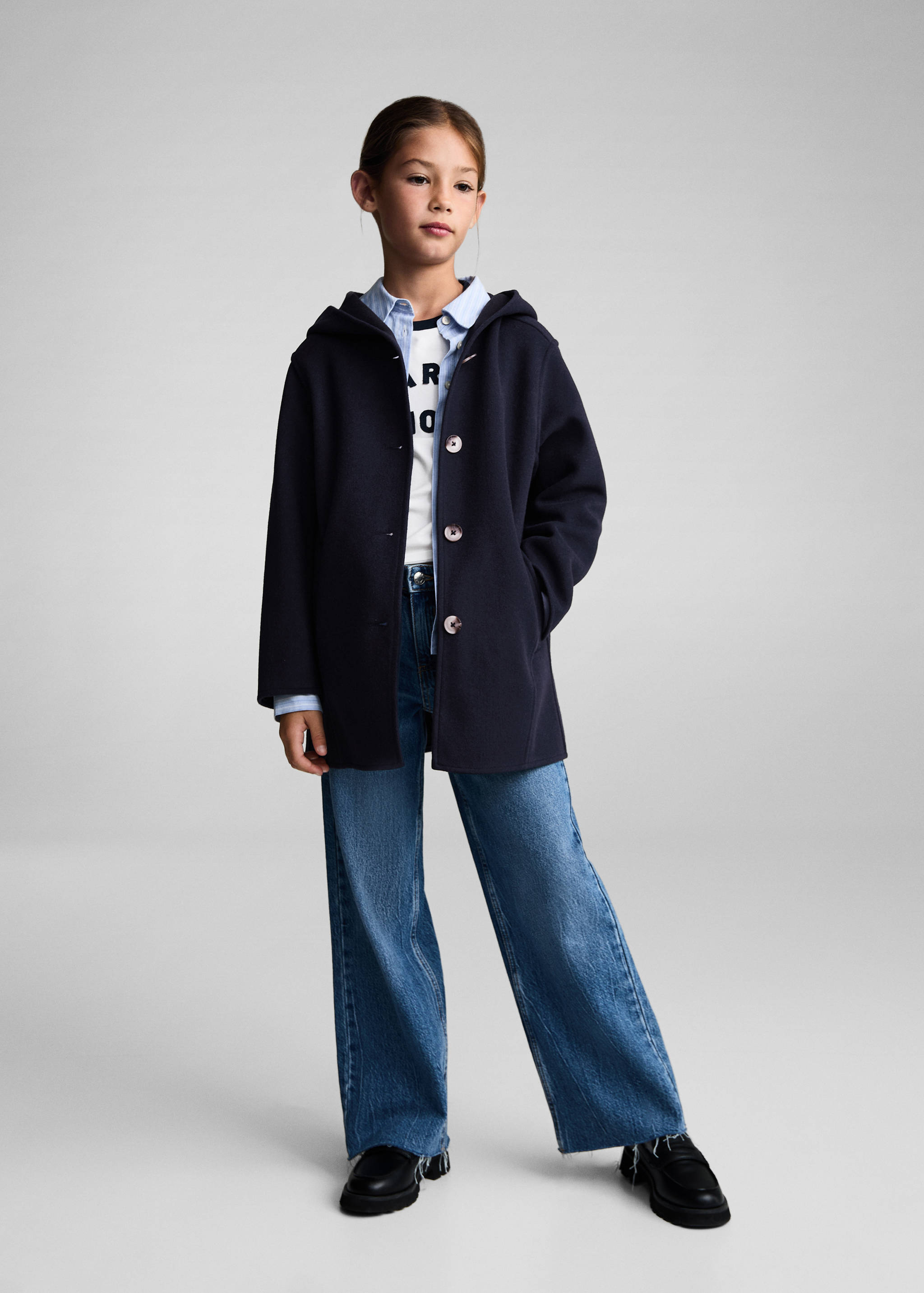 Manteau capuche boutons - Plan général