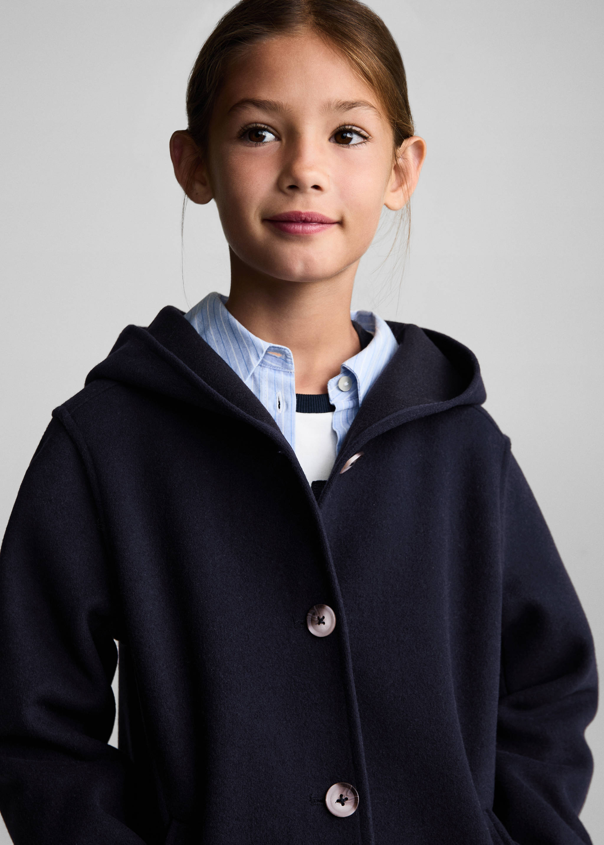 Manteau capuche boutons - Détail de l'article 1