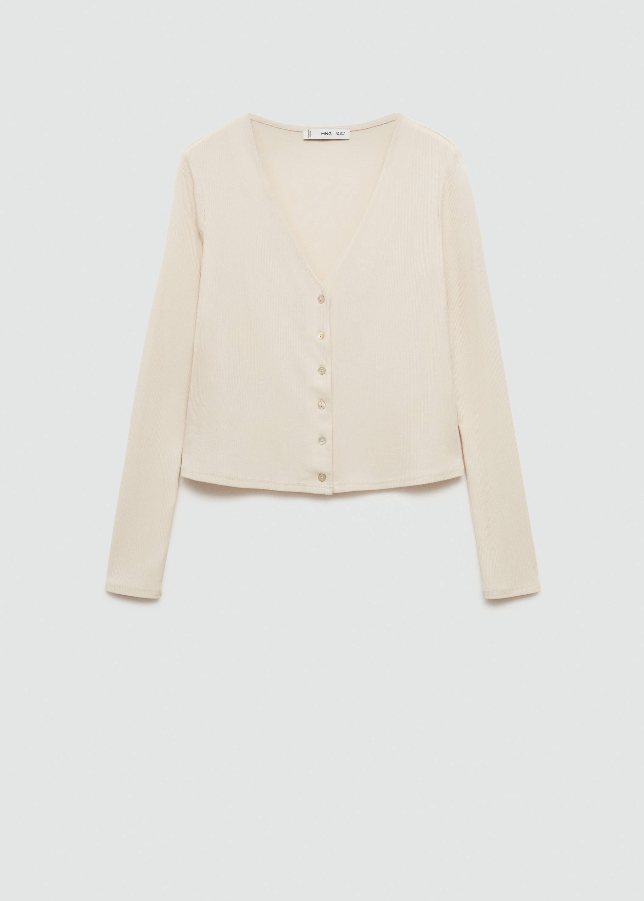 Buttoned lyocell t-shirt - Article without model