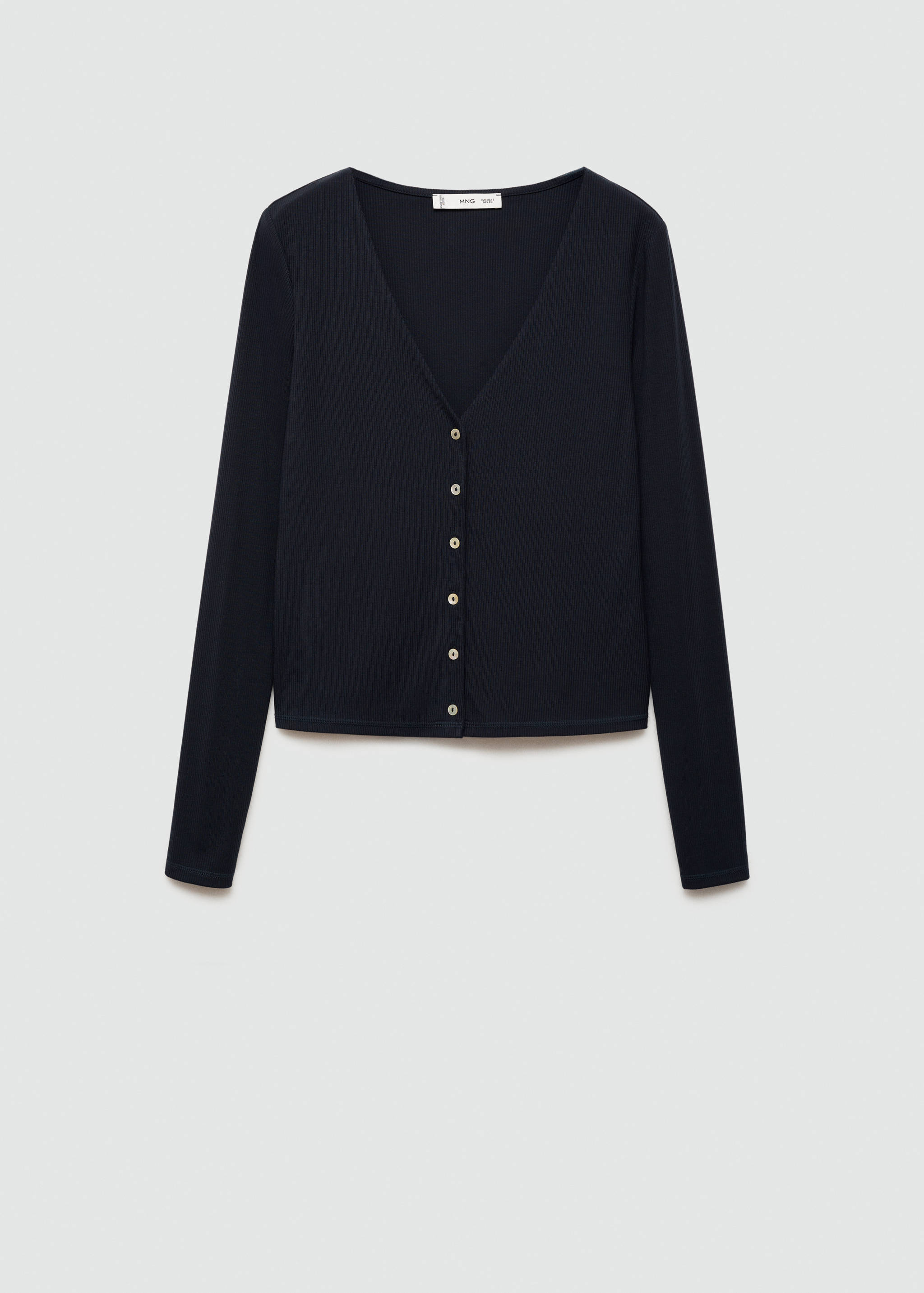 Buttoned lyocell t-shirt - Article without model