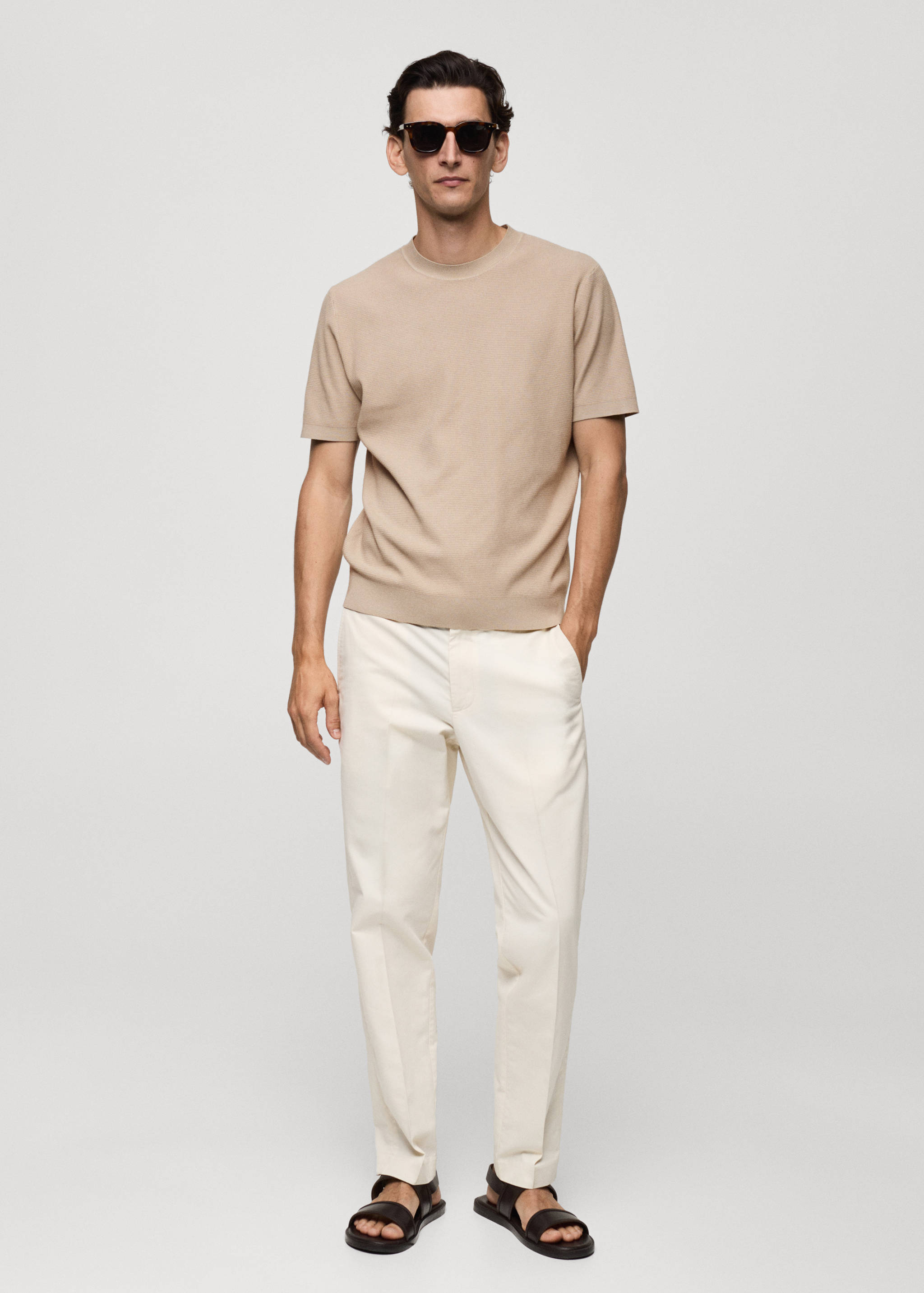 Structured knitted t-shirt - General plane