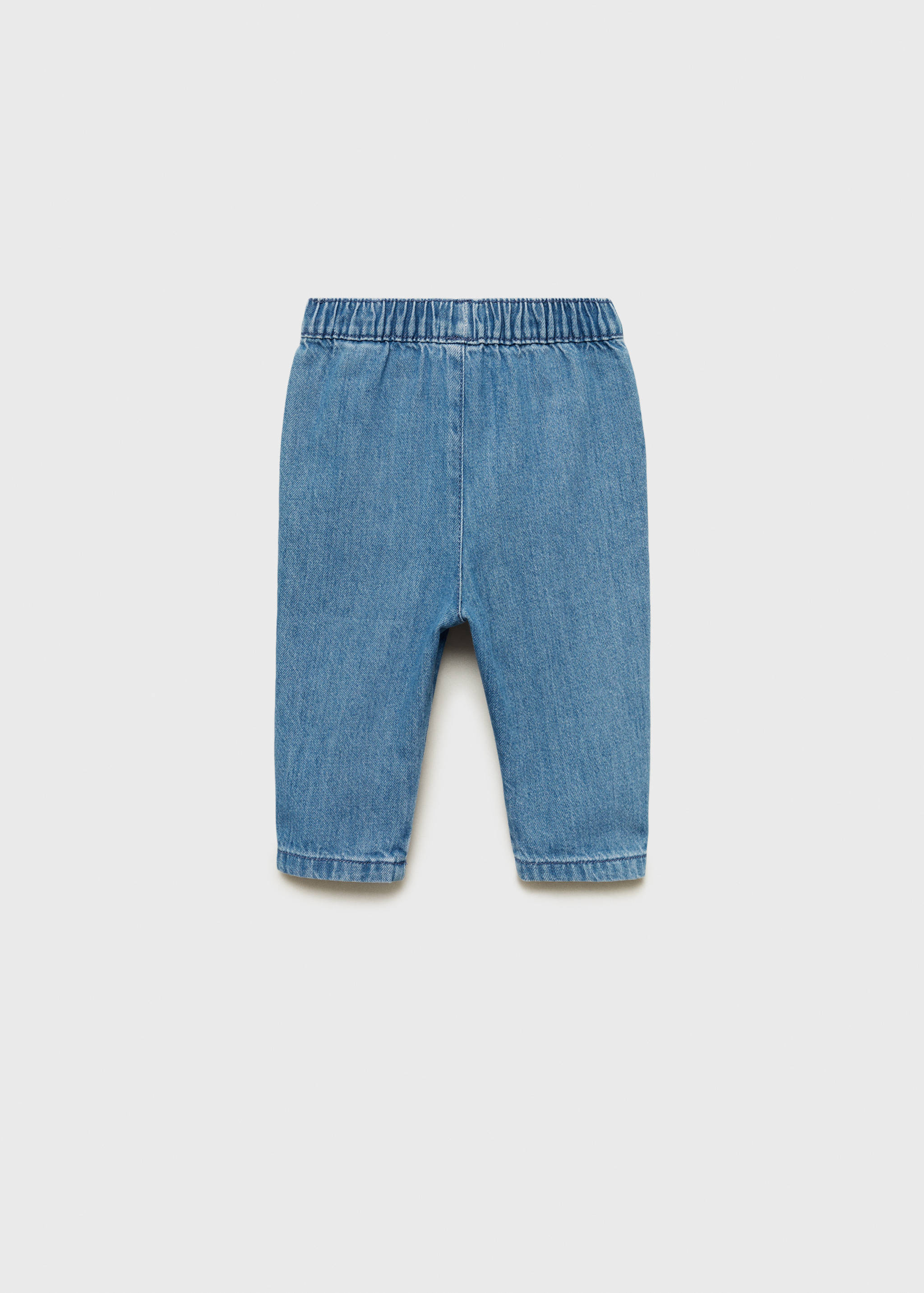 Jeans with elastic waist and pockets - Reverse of the article