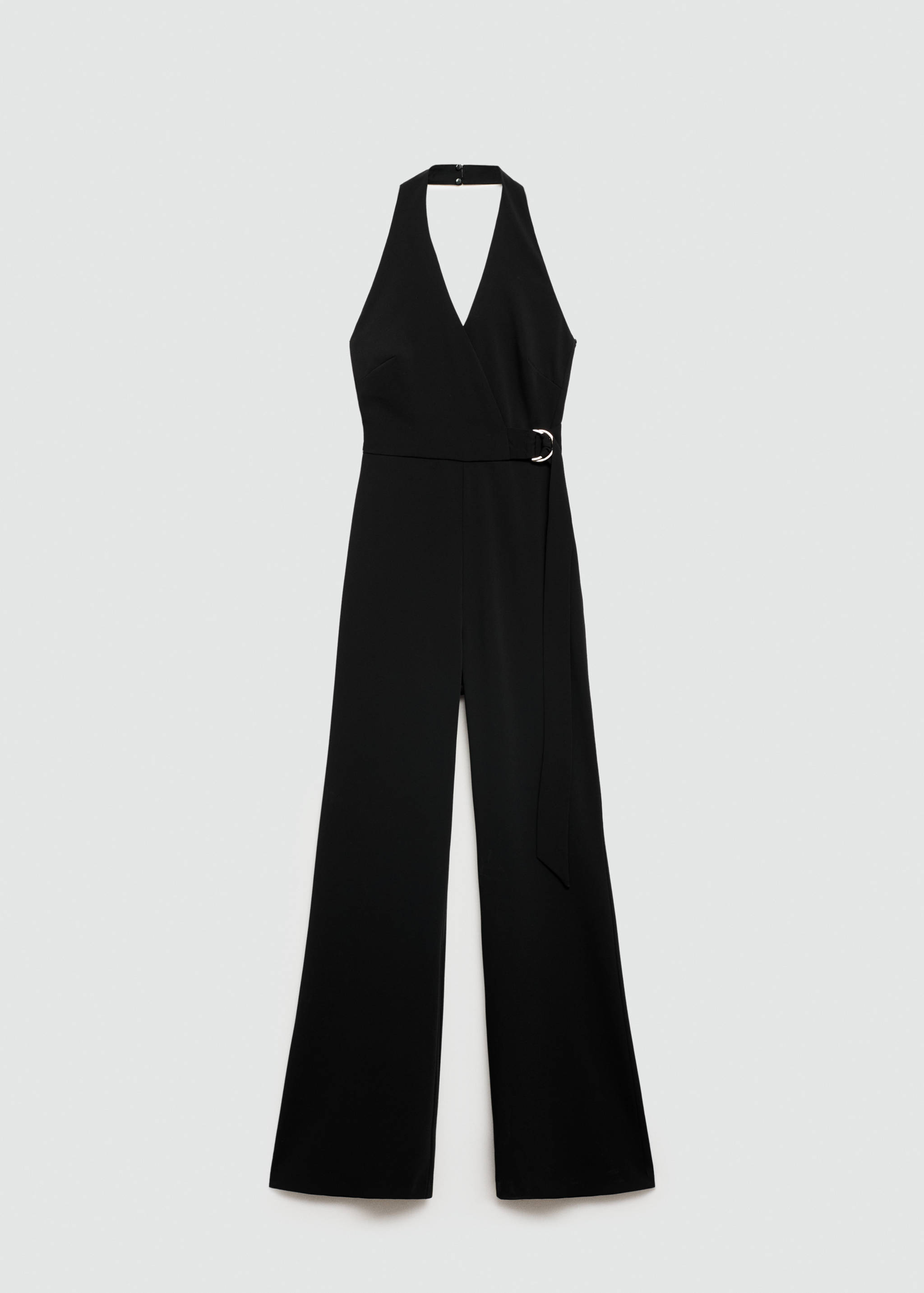 Halter-neck jumpsuit with belt - Article without model