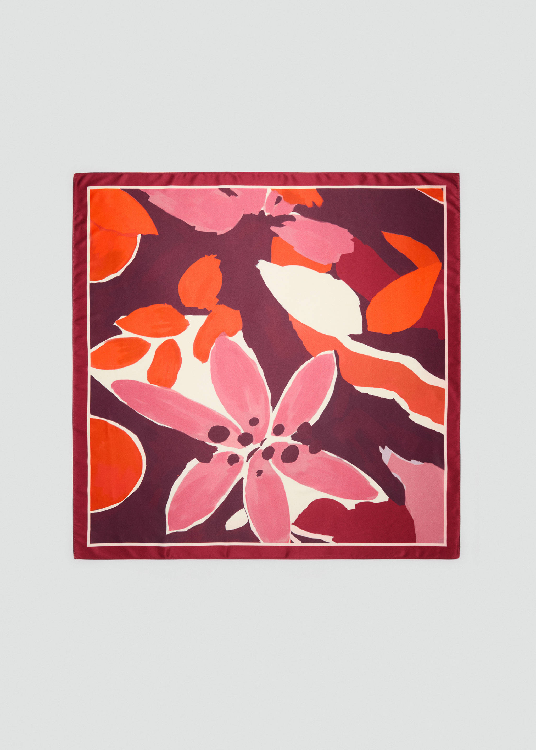 Printed satin scarf - Article without model
