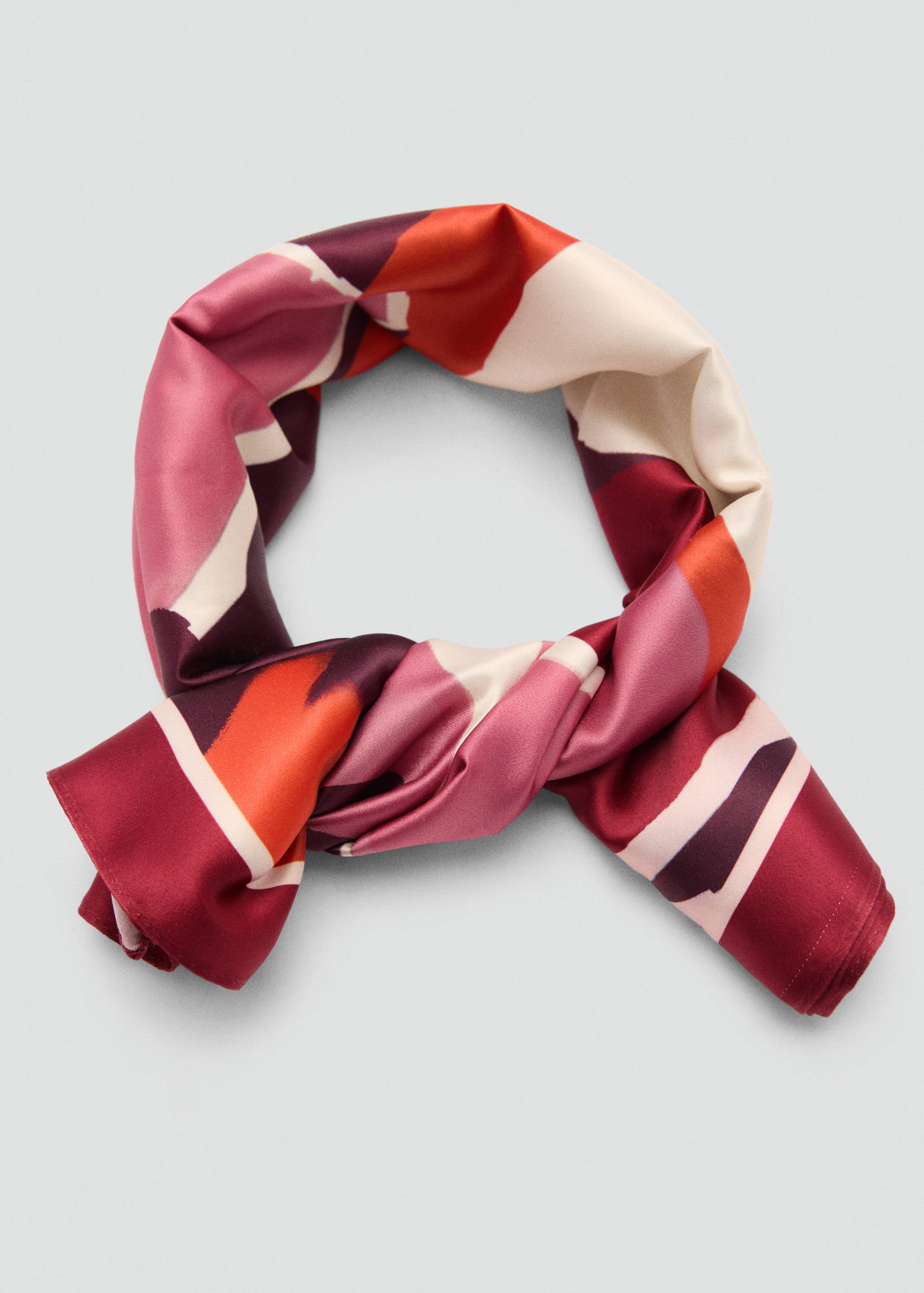 Printed satin scarf - Details of the article 1