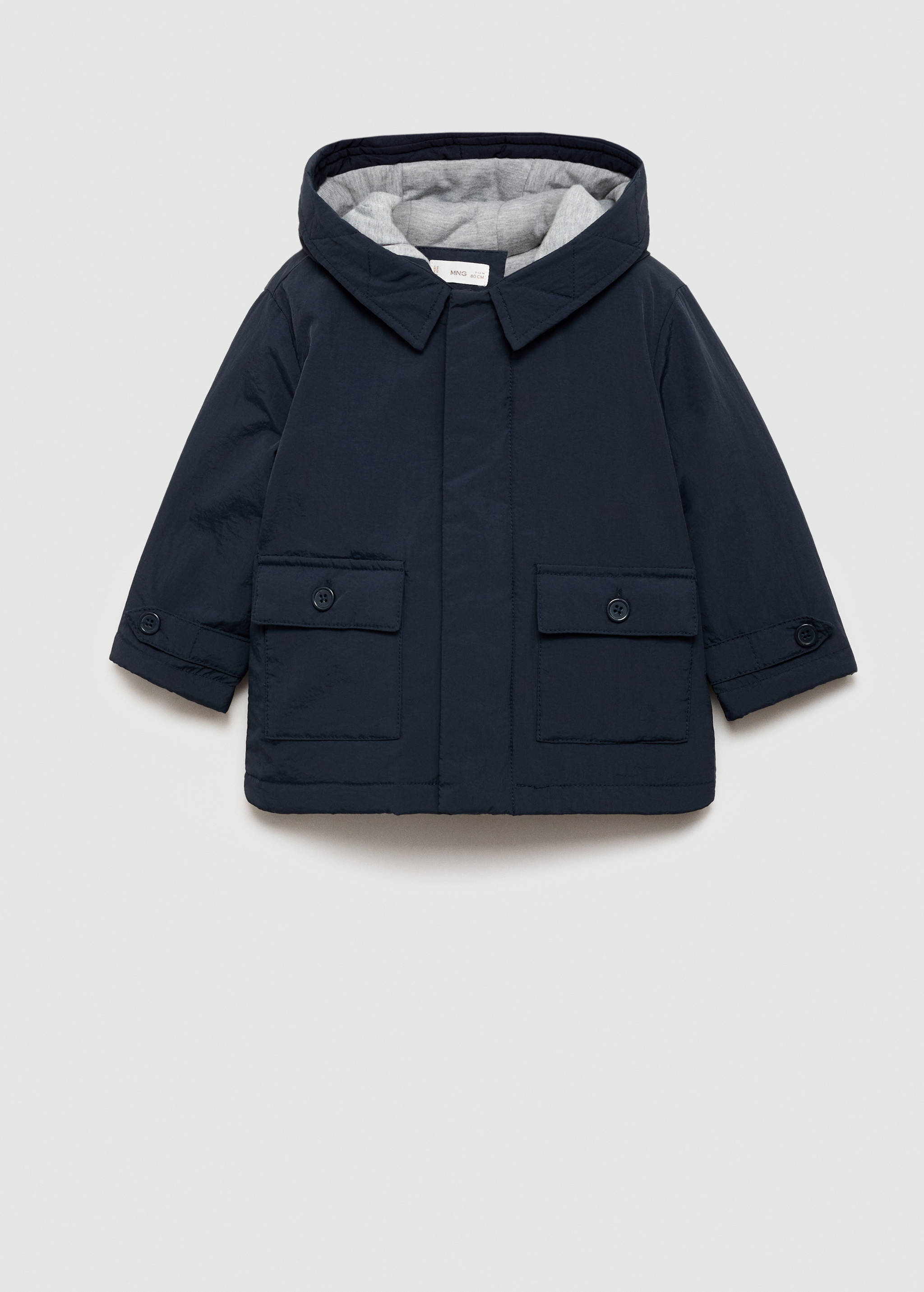 Pockets hooded coat - Article without model