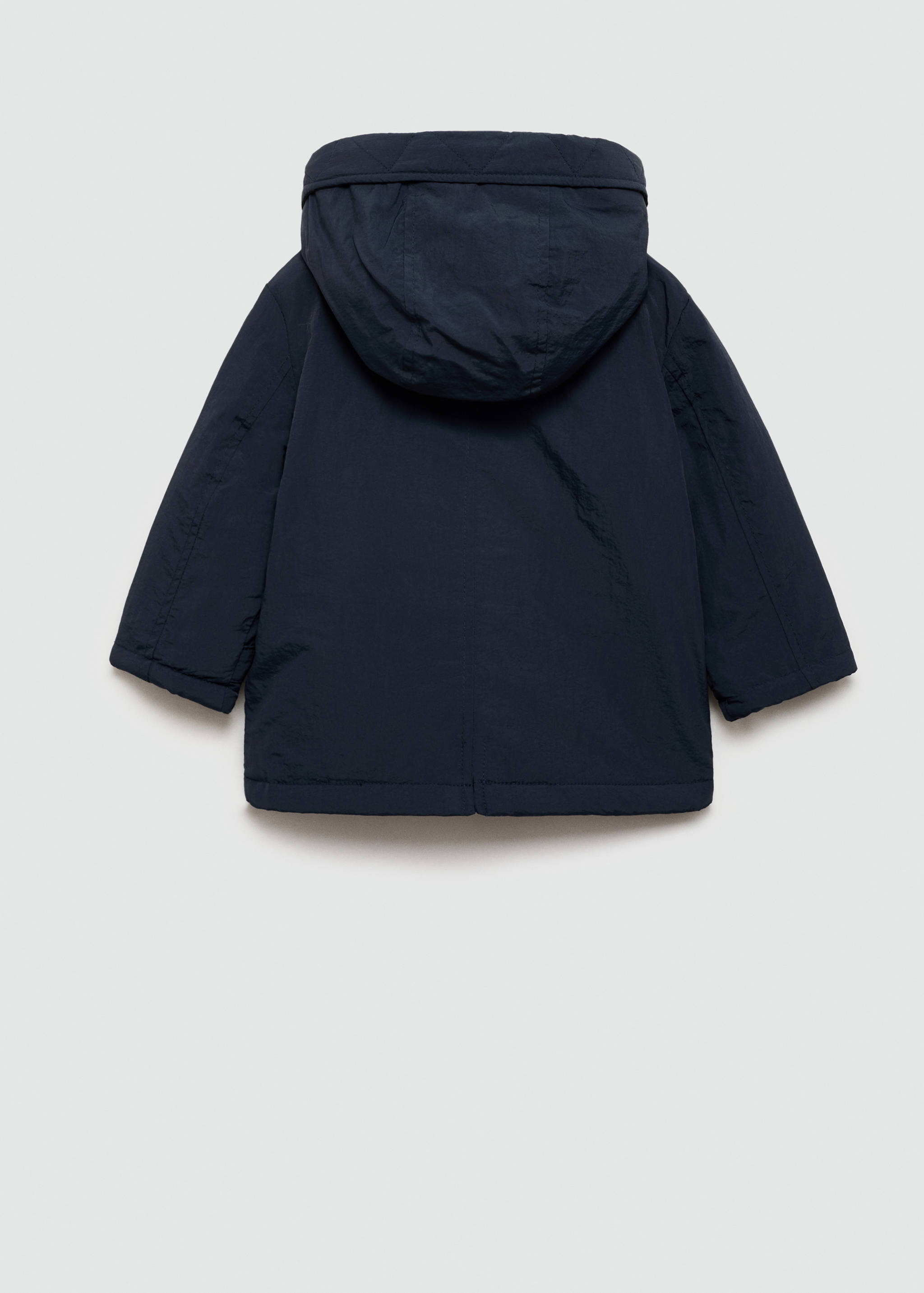 Pockets hooded coat - Reverse of the article