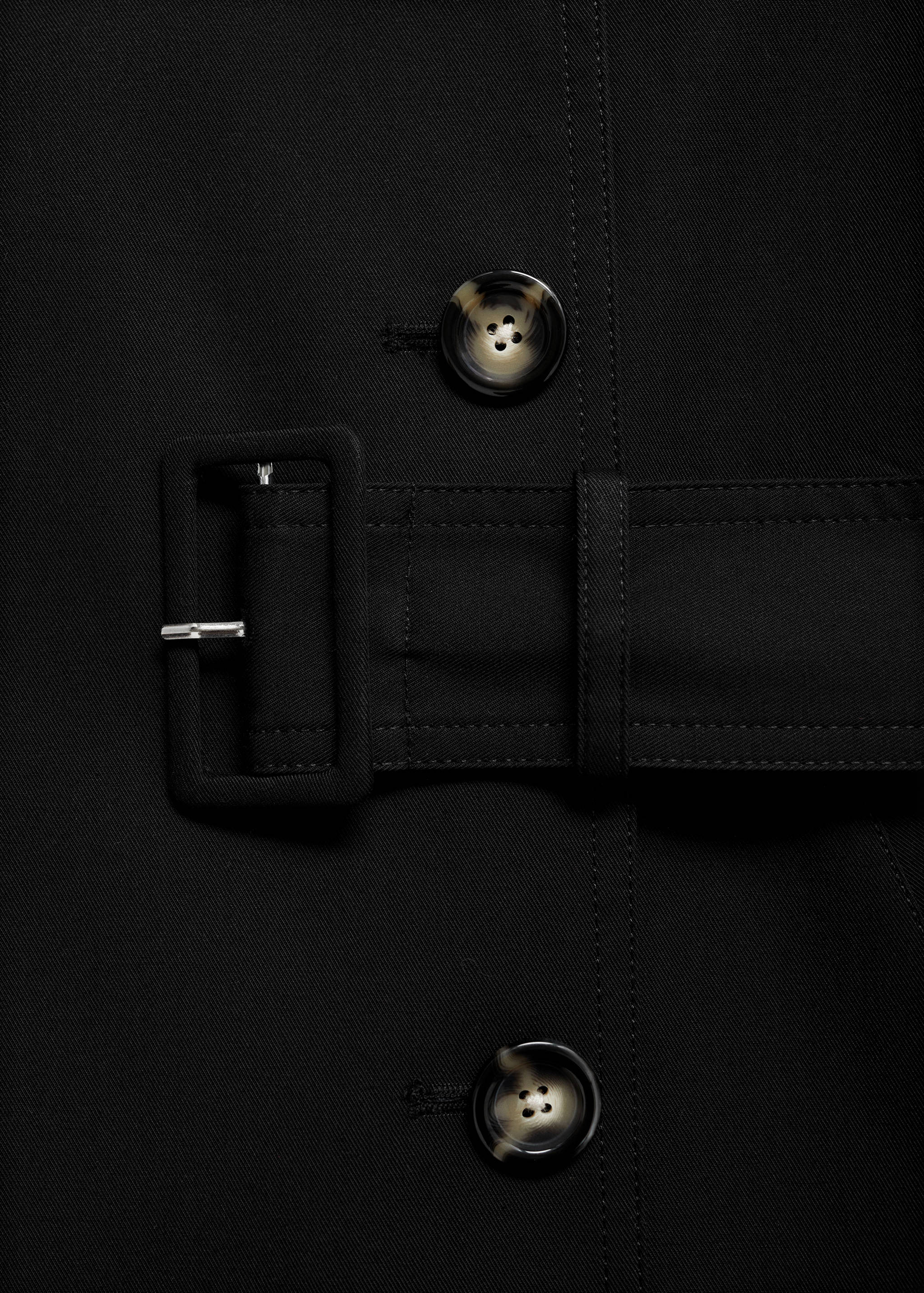 Double-breasted cotton trench coat - Details of the article 8