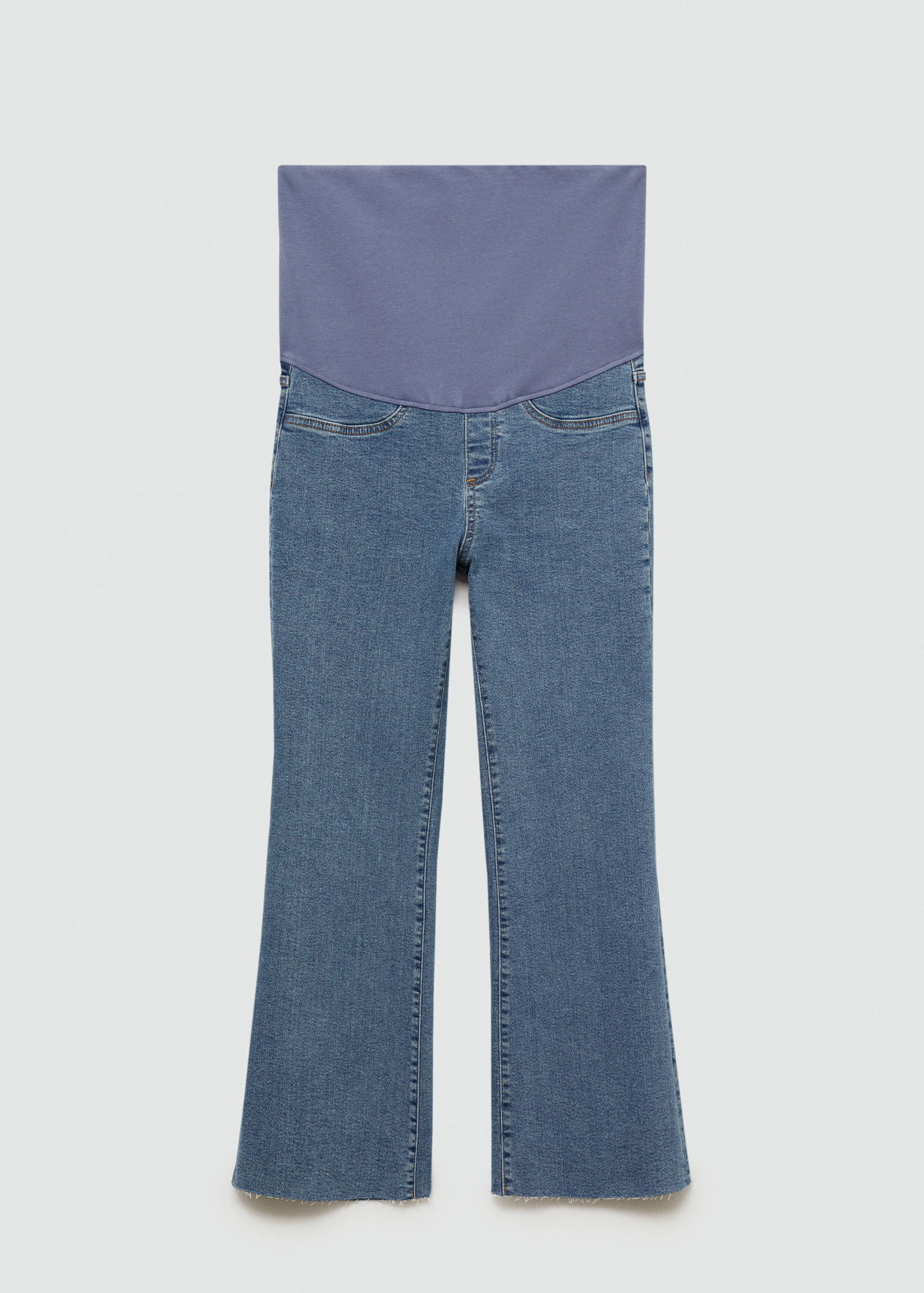 妈咪喇叭七分牛仔裤 - null