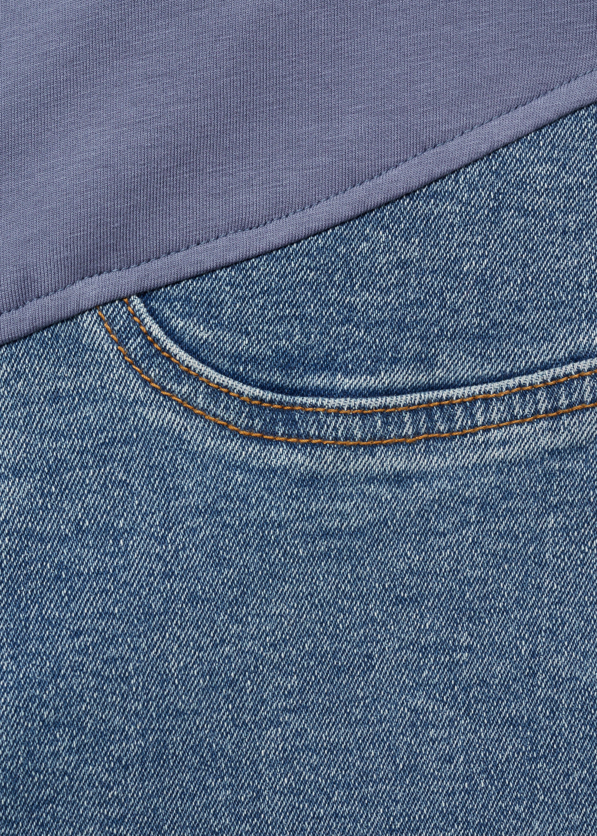 妈咪喇叭七分牛仔裤 - null