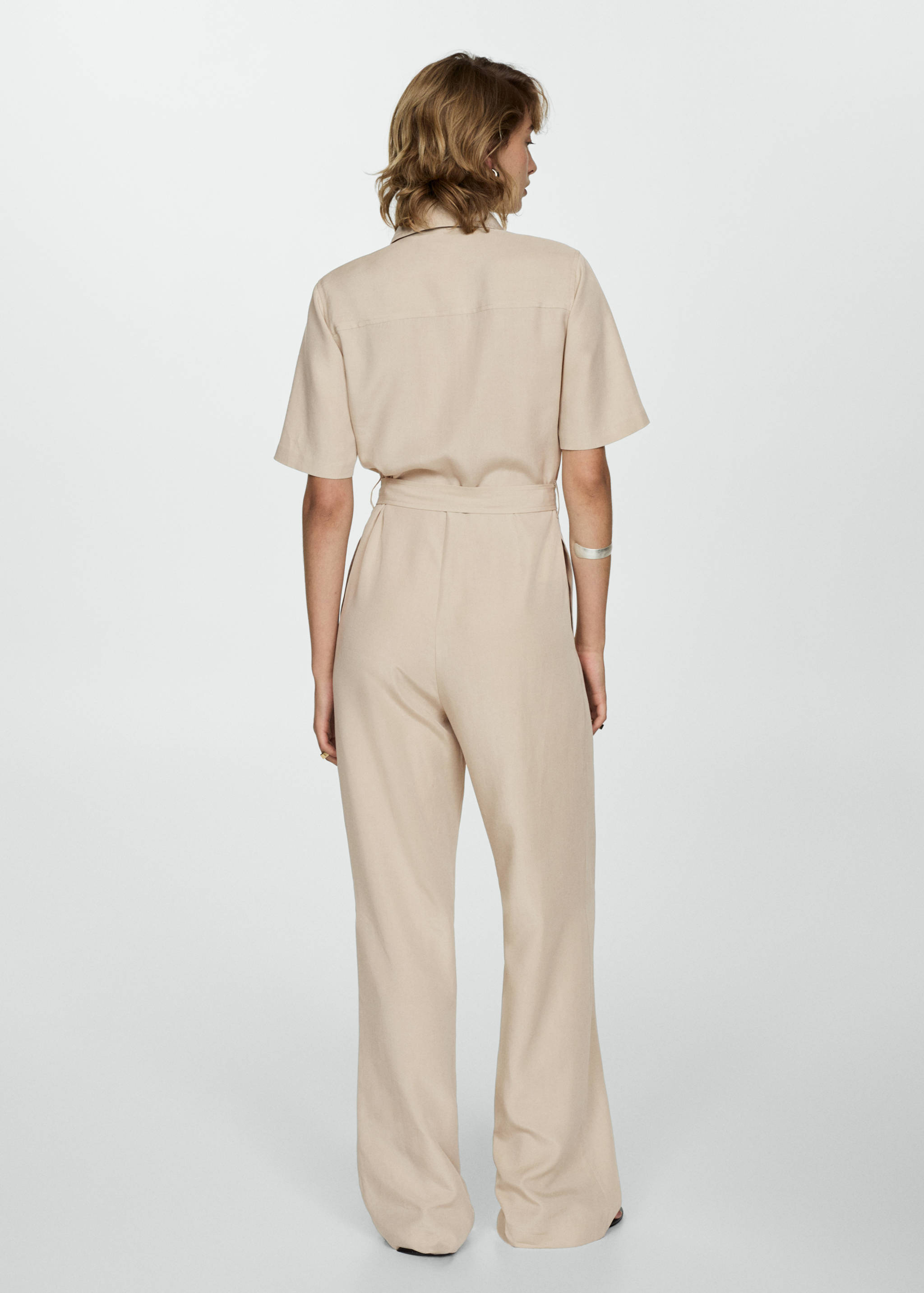 Lyocell shirt-collar jumpsuit - Reverse of the article
