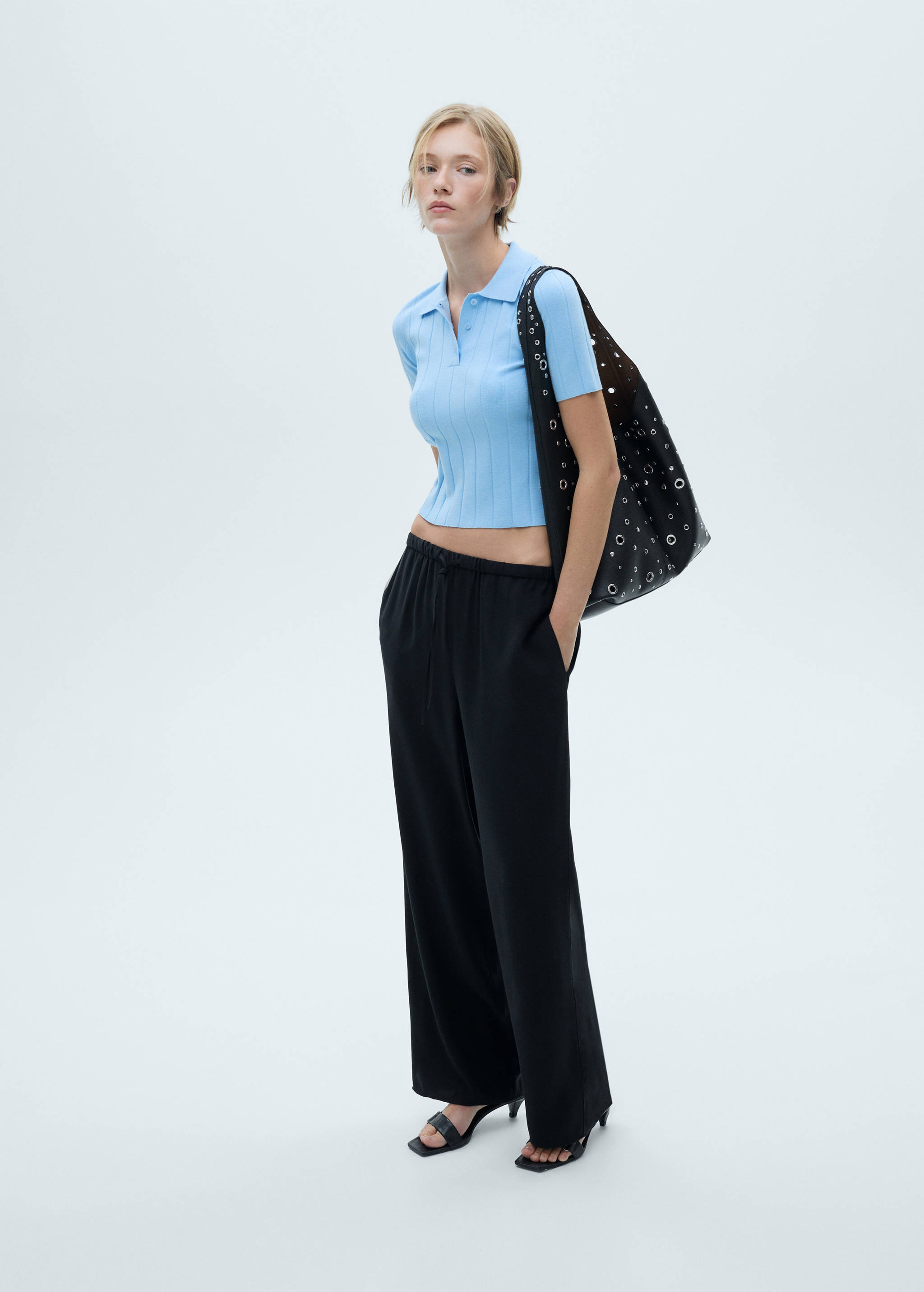 Прямые брюки из струящейся ткани - Деталь изделия 2