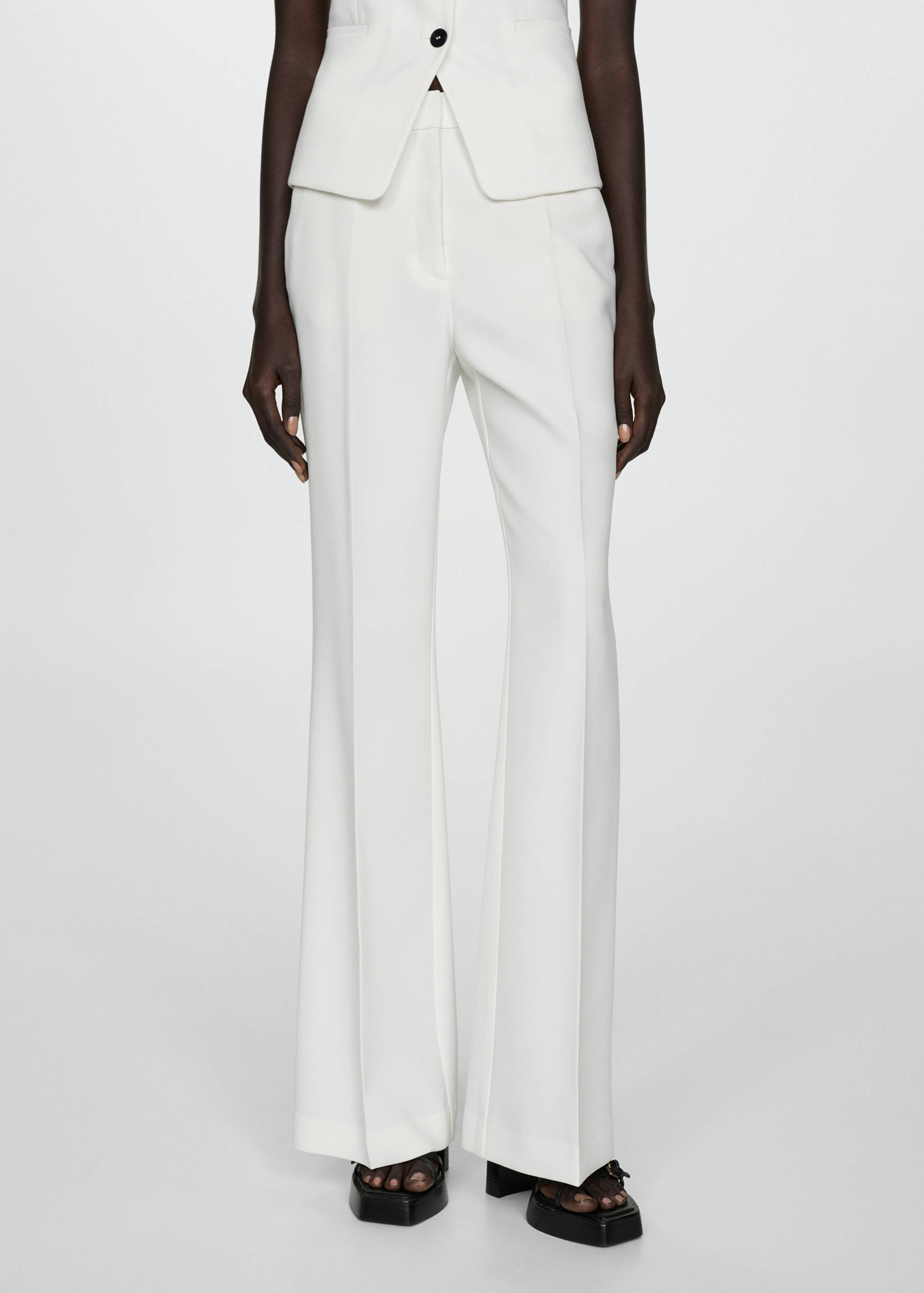 Straight suit trousers - Medium plane