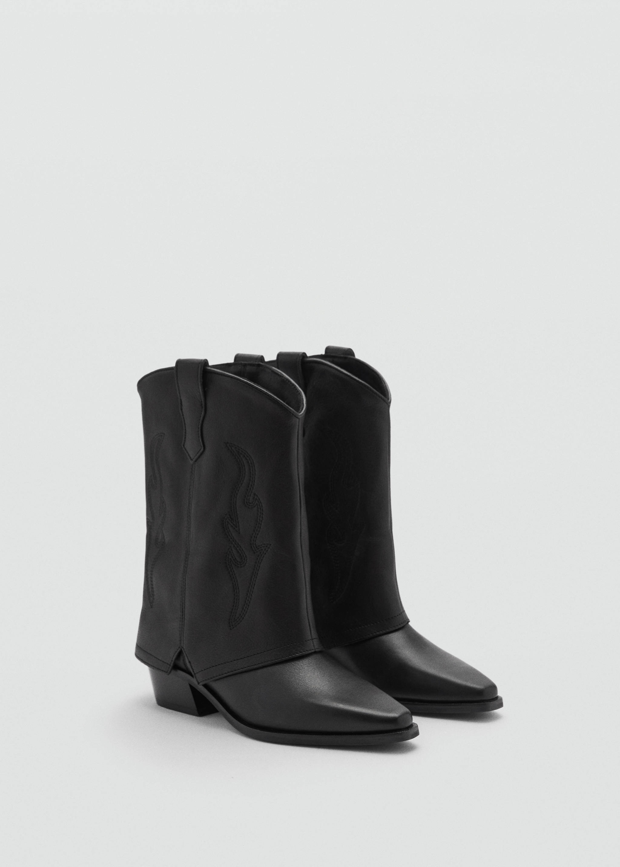Bottes cowboy cuir - Plan moyen