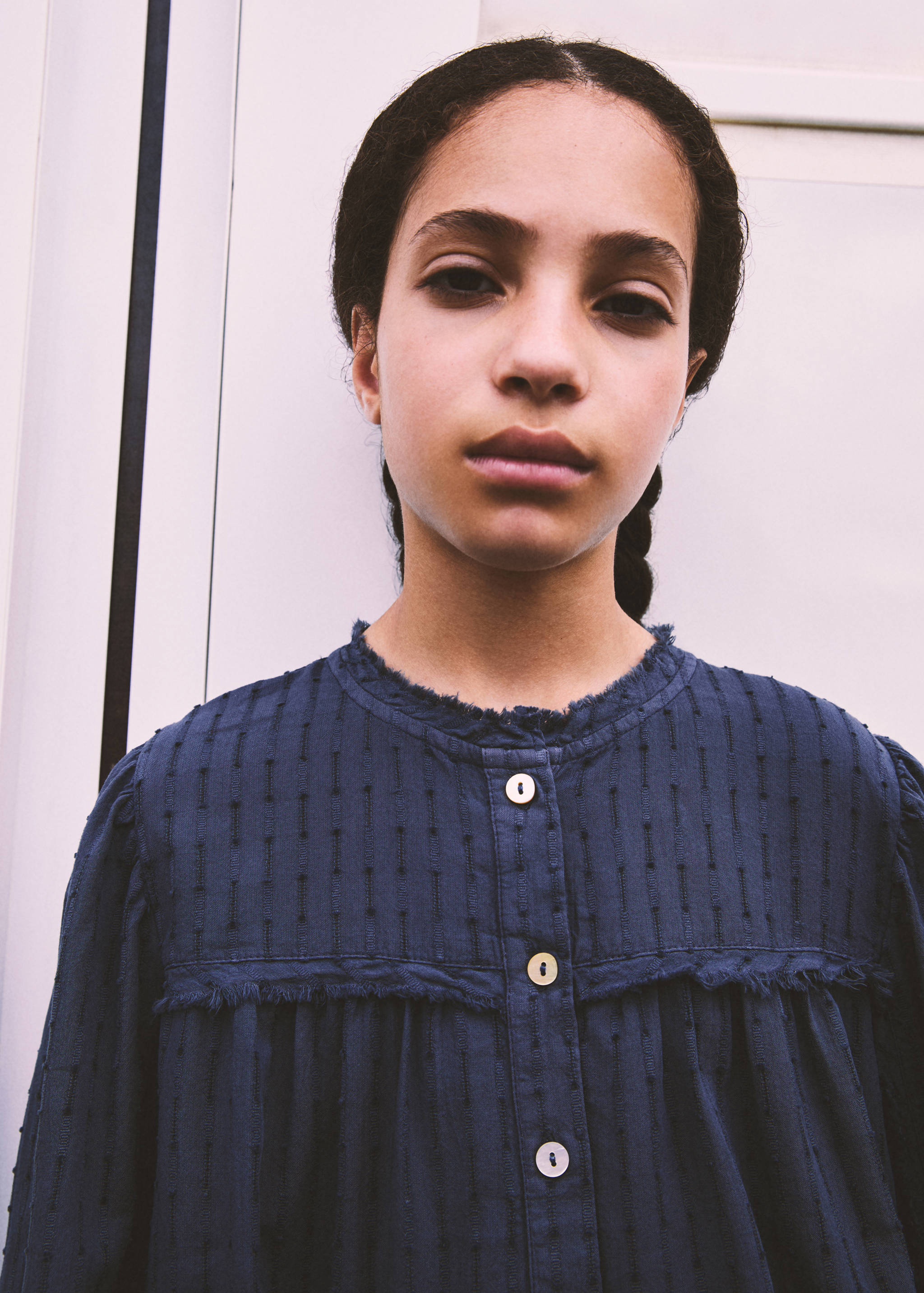 刺绣细节衬衫 - null