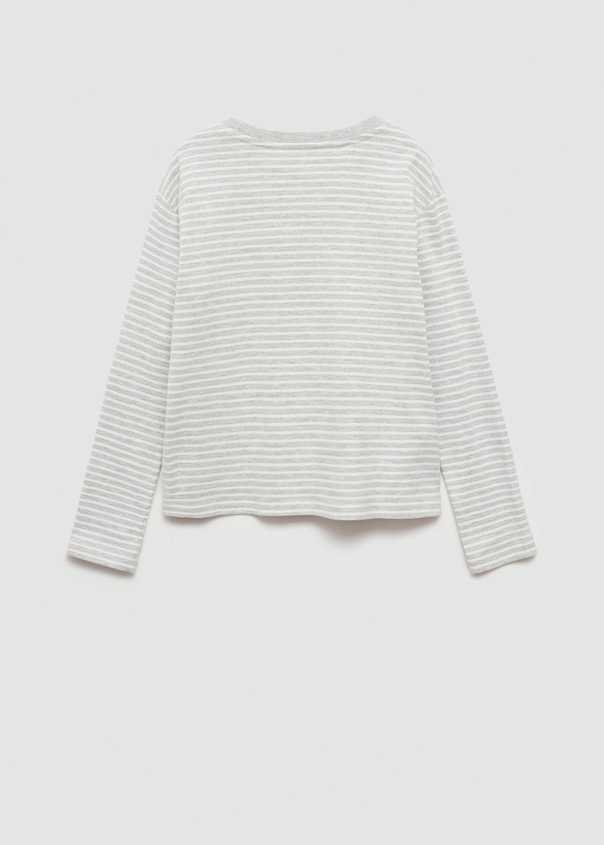 Striped cotton T-shirt - Reverse of the article