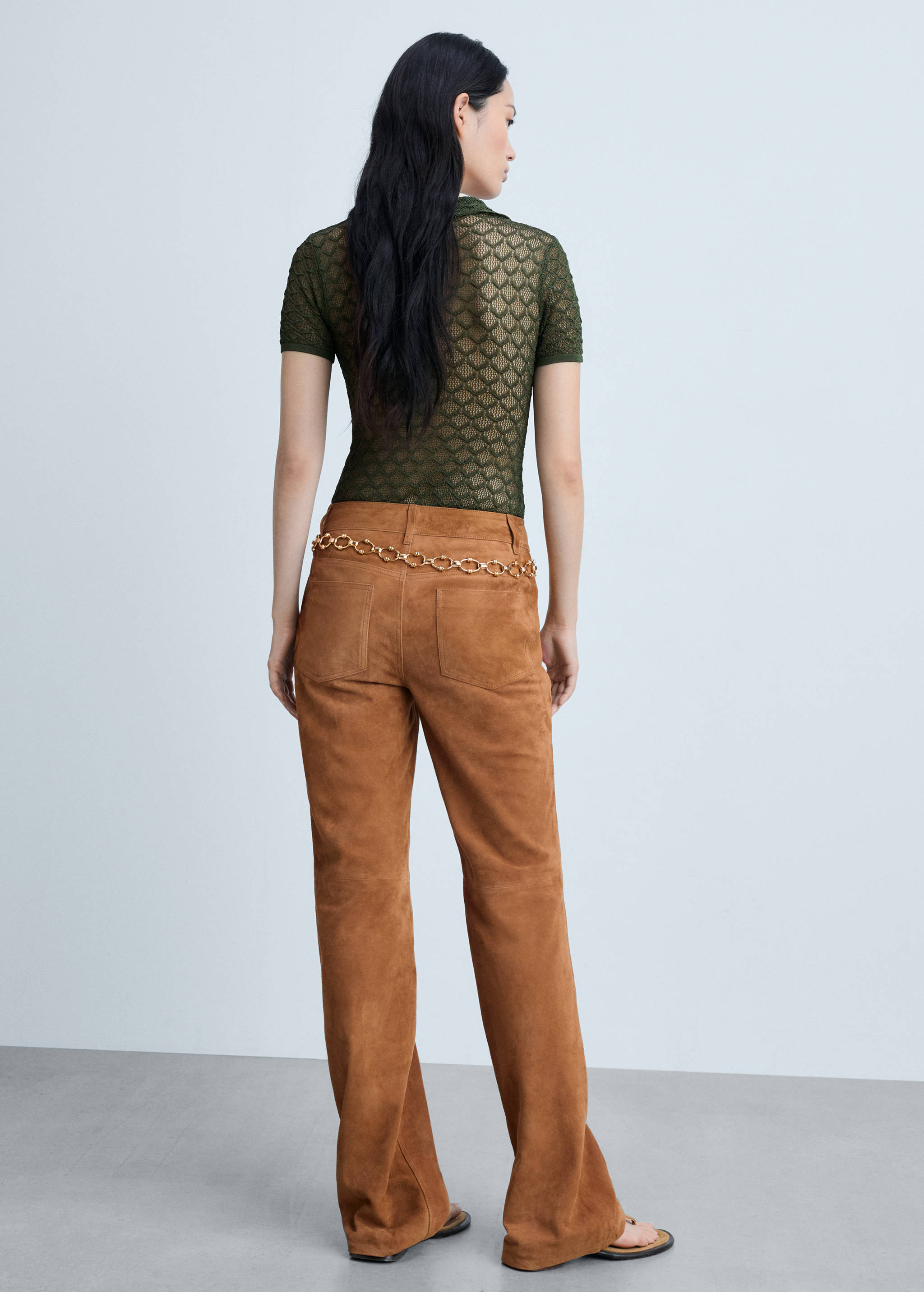 Body maille ajourée col polo - Verso de l’article