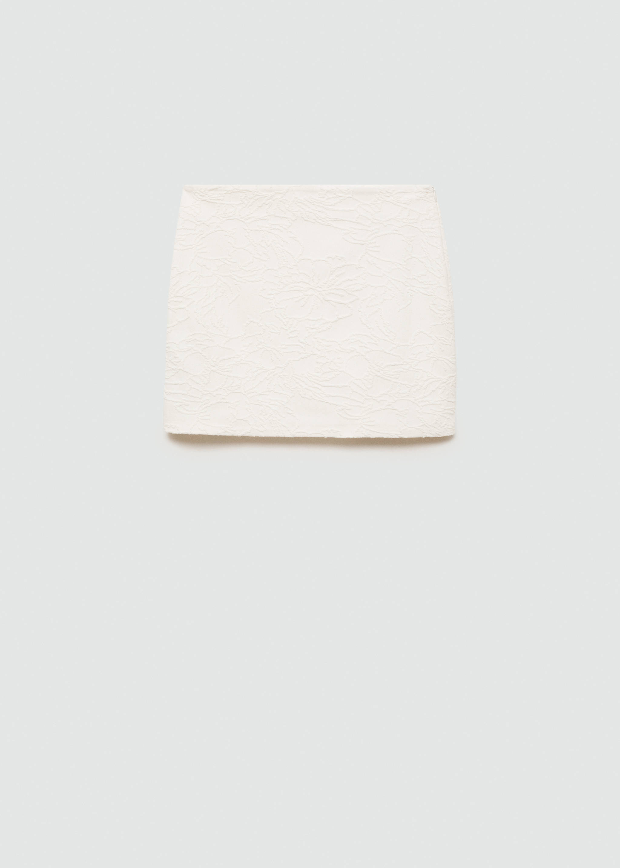 Textured straight-fit mini-skirt - Article without model