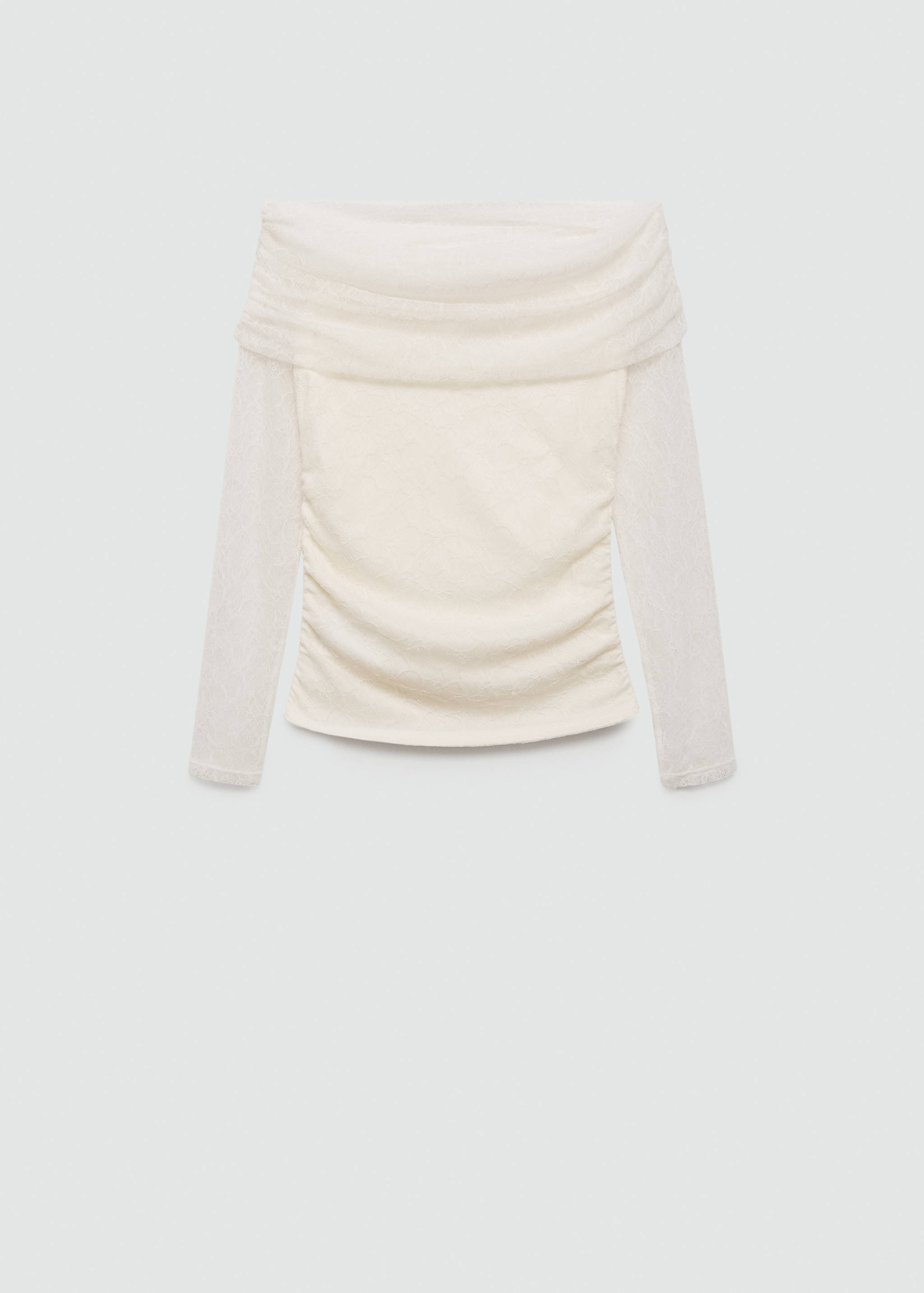 Off-the-shoulder lace t-shirt - Article without model