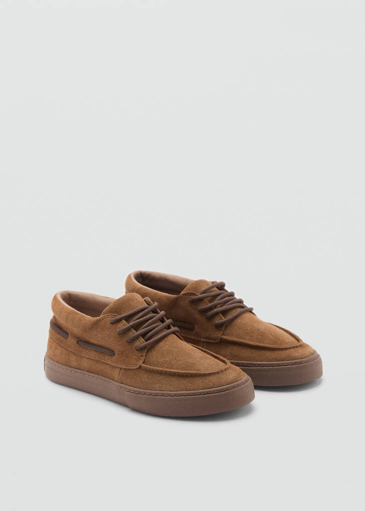 Leather nautical shoes — Chocolate