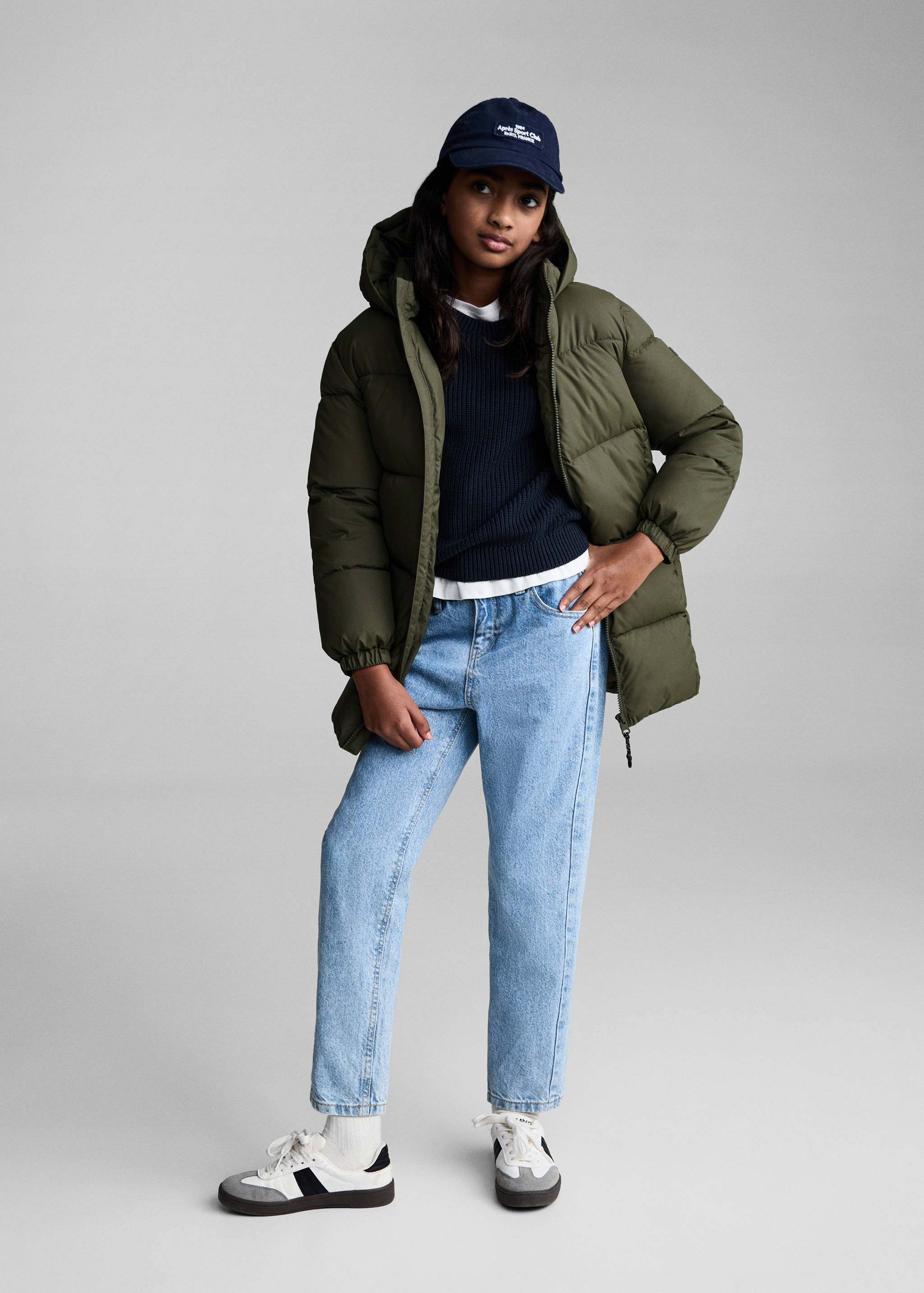 Quilted long coat - General plane