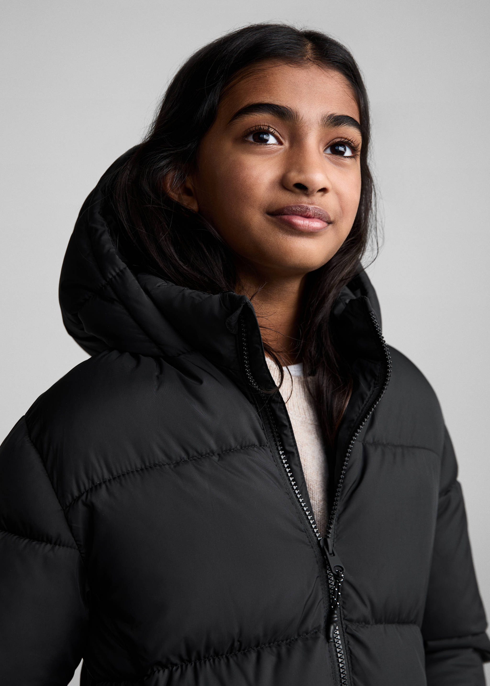 Quilted long coat - Details of the article 1