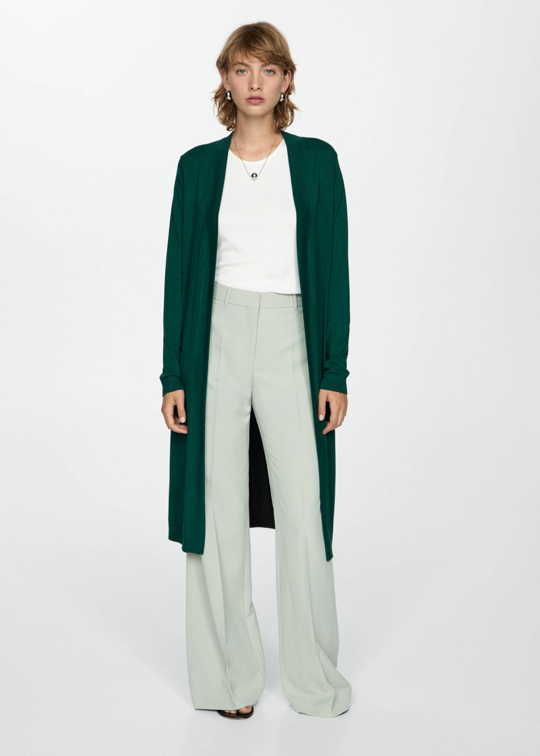 Длинный кардиган из тонкого трикотажа - Деталь изделия 2