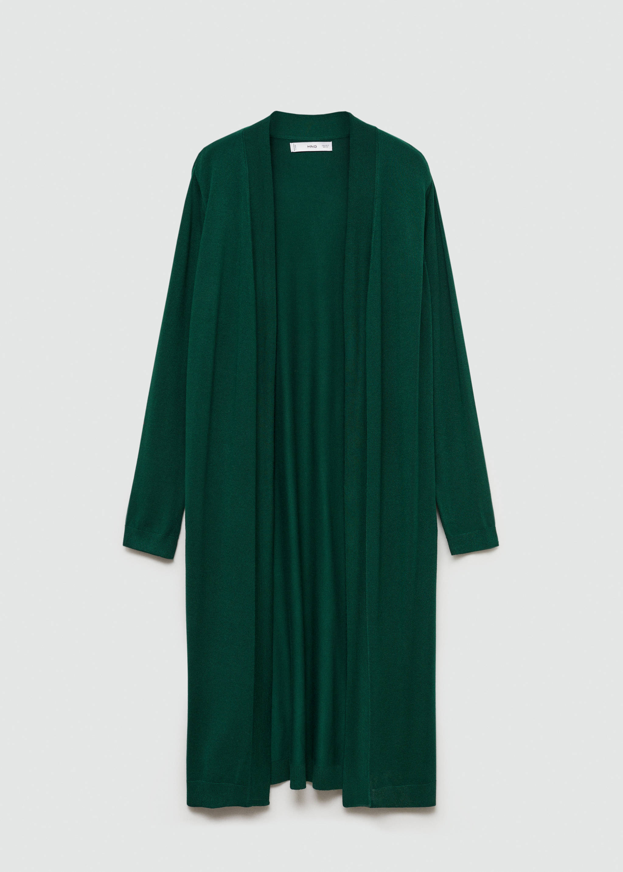 Длинный кардиган из тонкого трикотажа - Изделие без модели