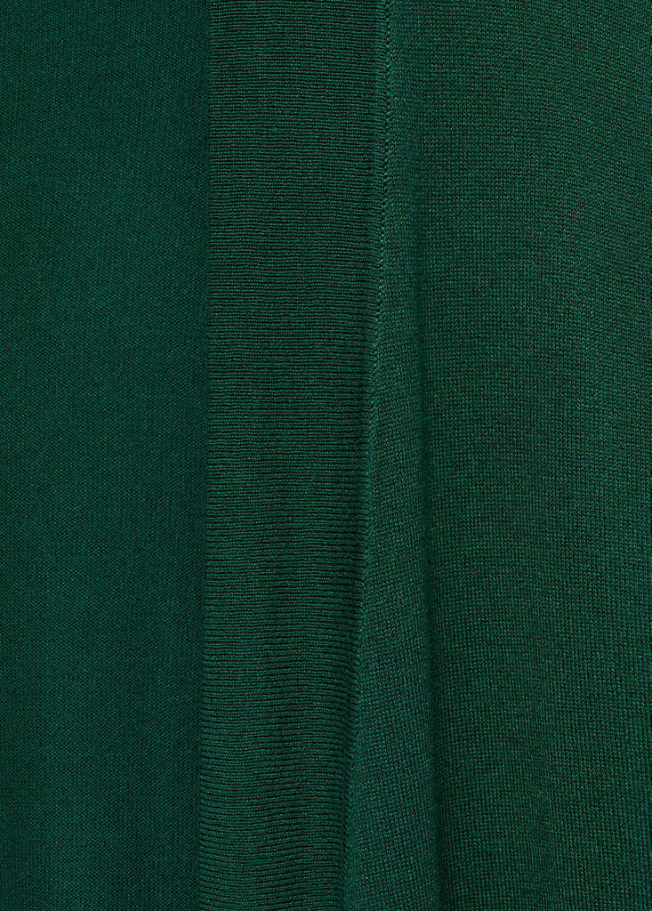 Fine knit long cardigan — Dark Green