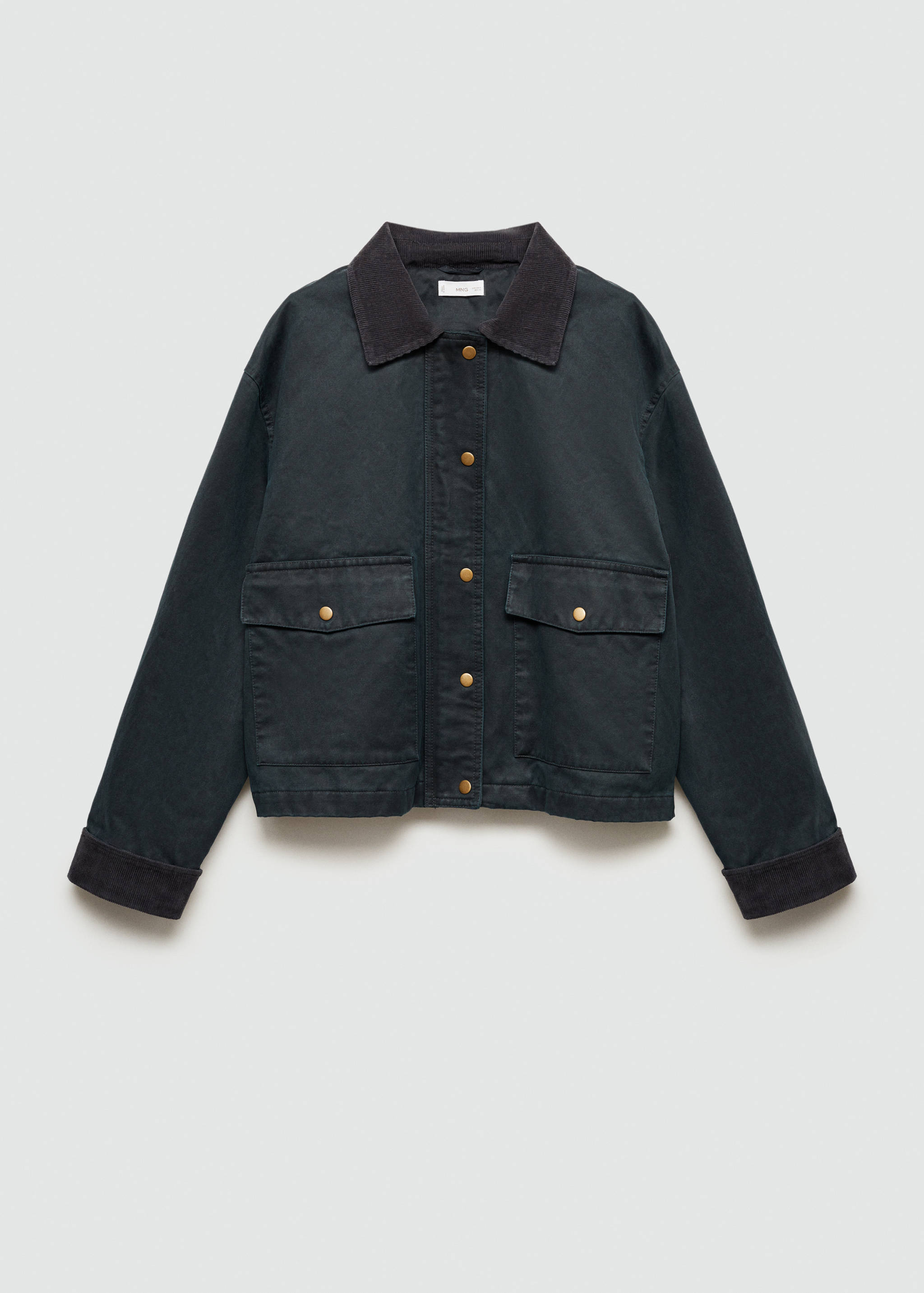 Waxed-effect short parka - Article without model