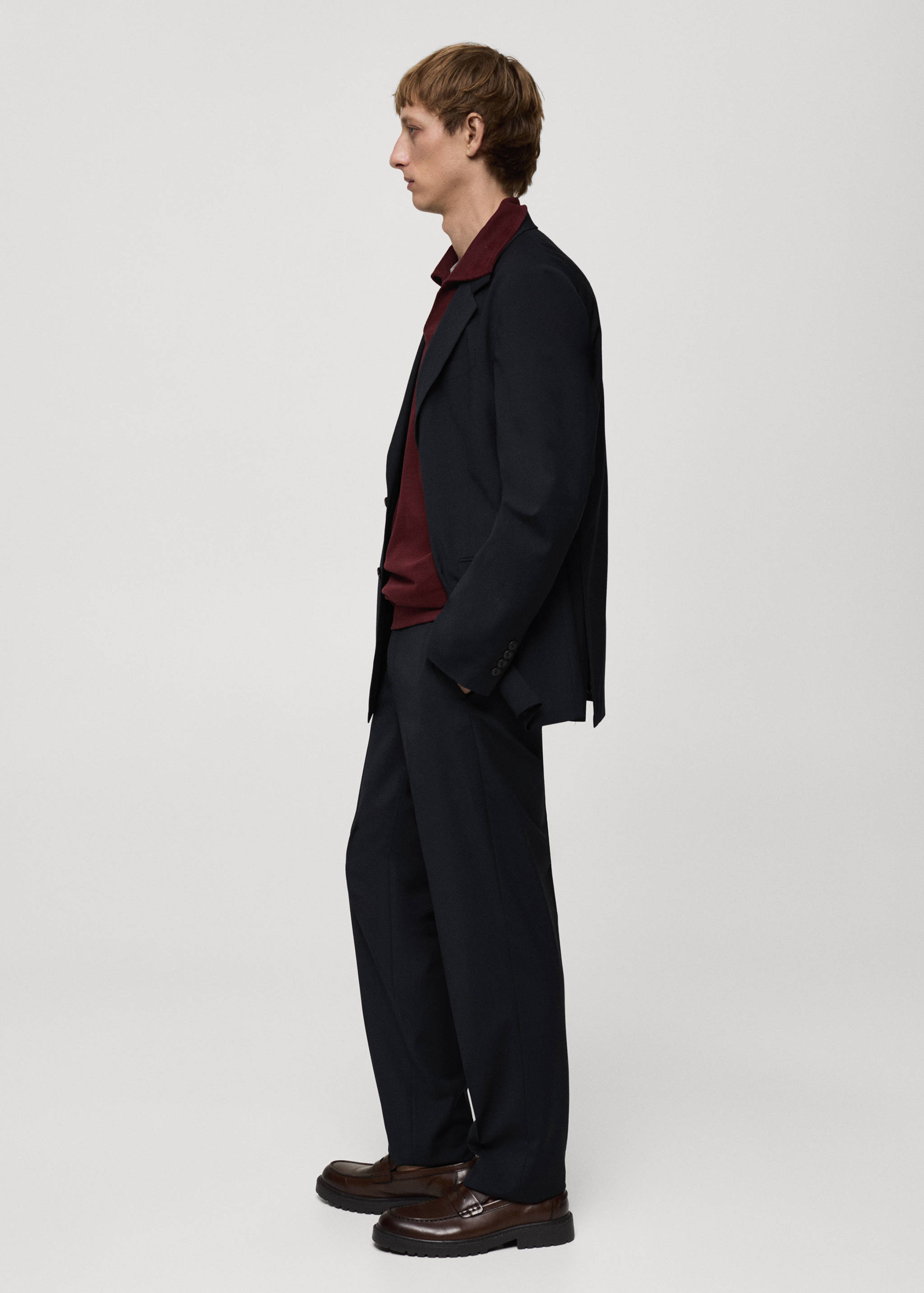 Regular-fit wool-blend suit trousers - Details of the article 6
