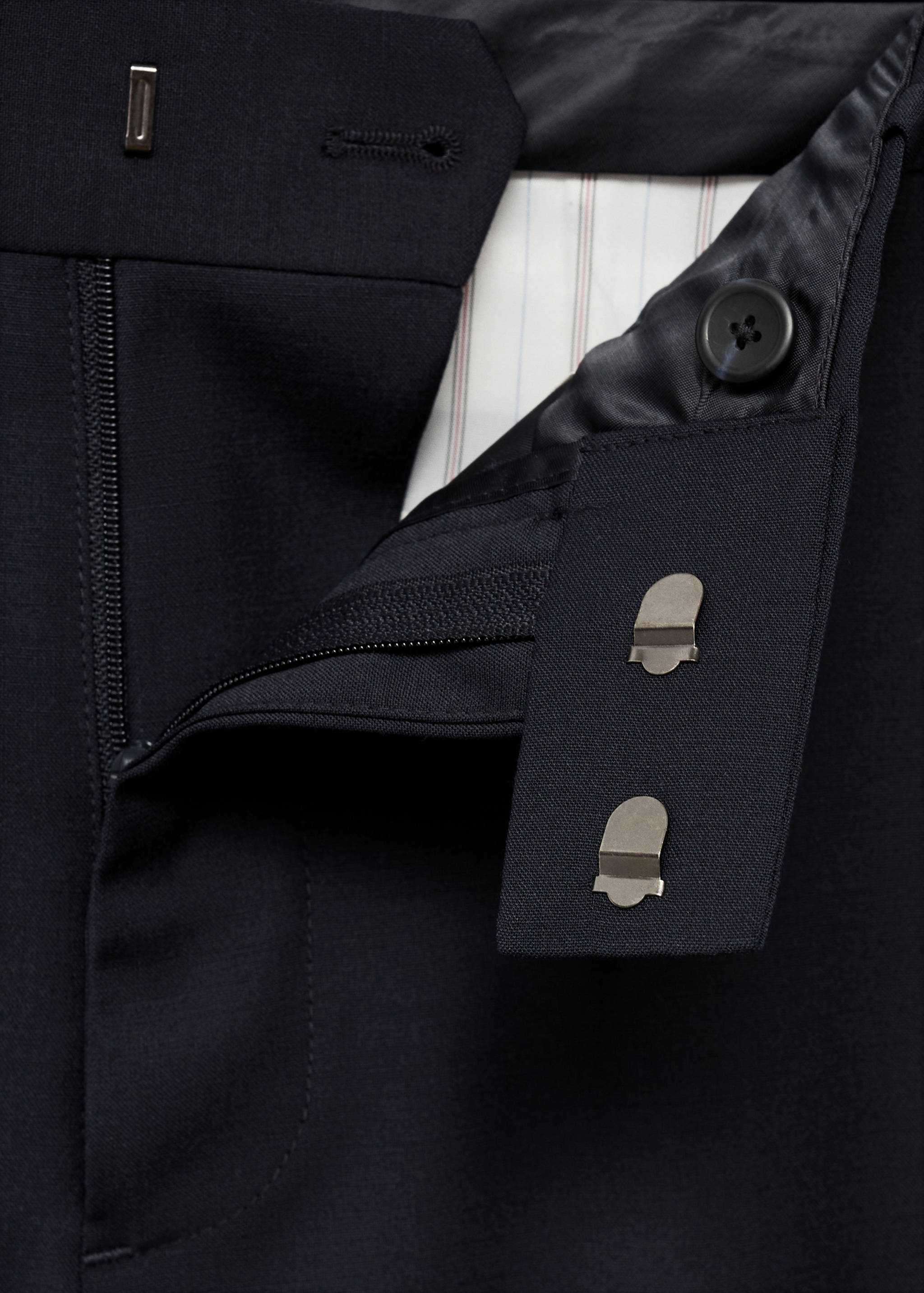 Regular-fit wool-blend suit trousers - Details of the article 8