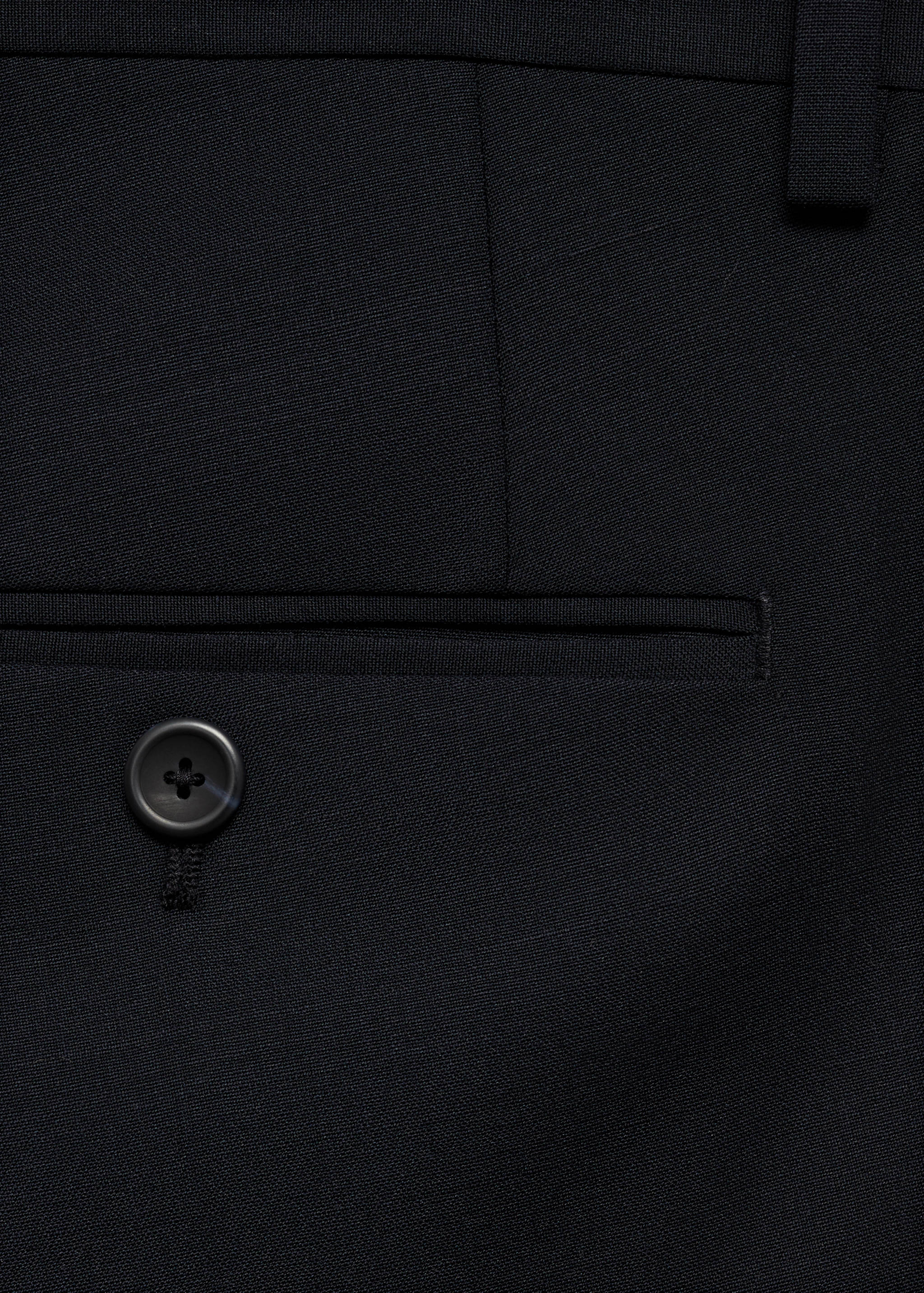Regular-fit wool-blend suit trousers - Details of the article 0