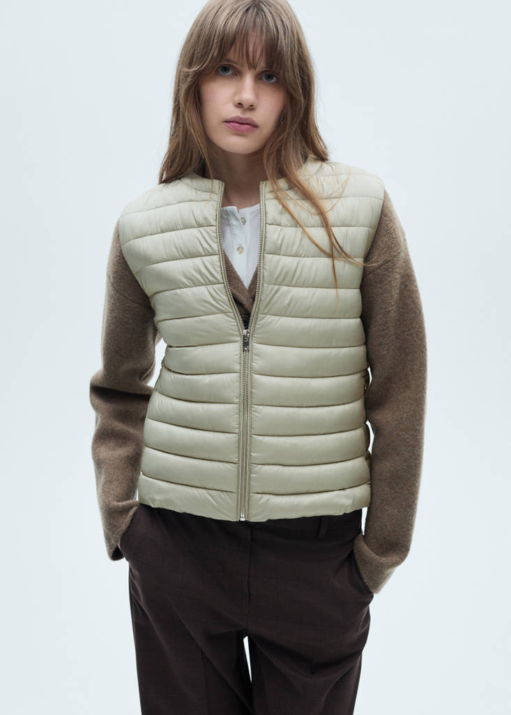 Quilted gilet — Light Heather Grey