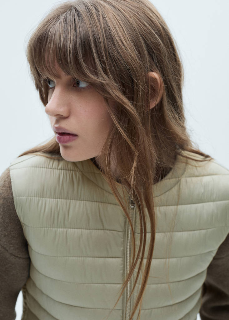 Quilted gilet — Light Heather Grey