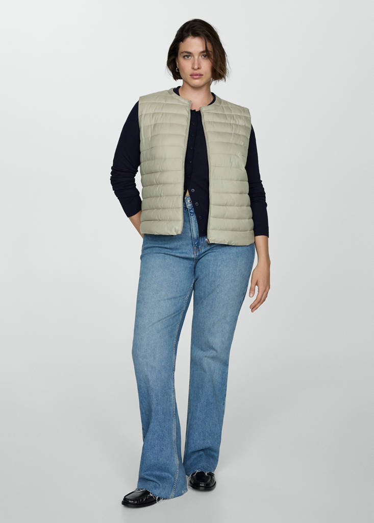 Quilted gilet — Light Heather Grey