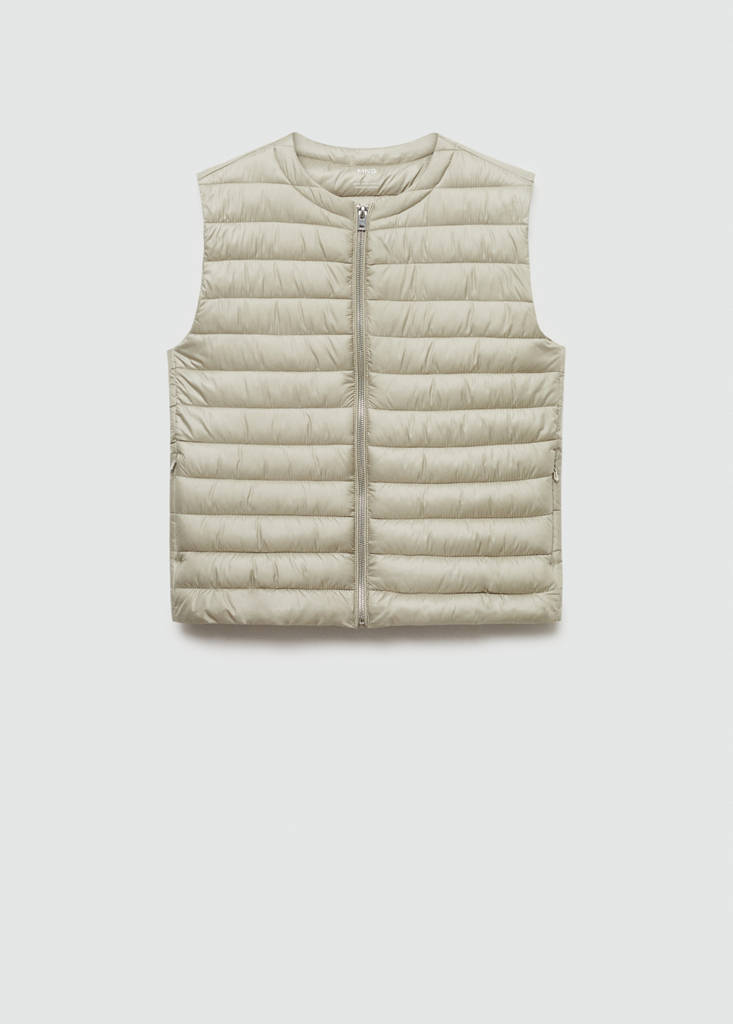 Quilted gilet — Light Heather Grey