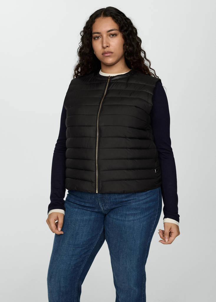 Quilted gilet — Black