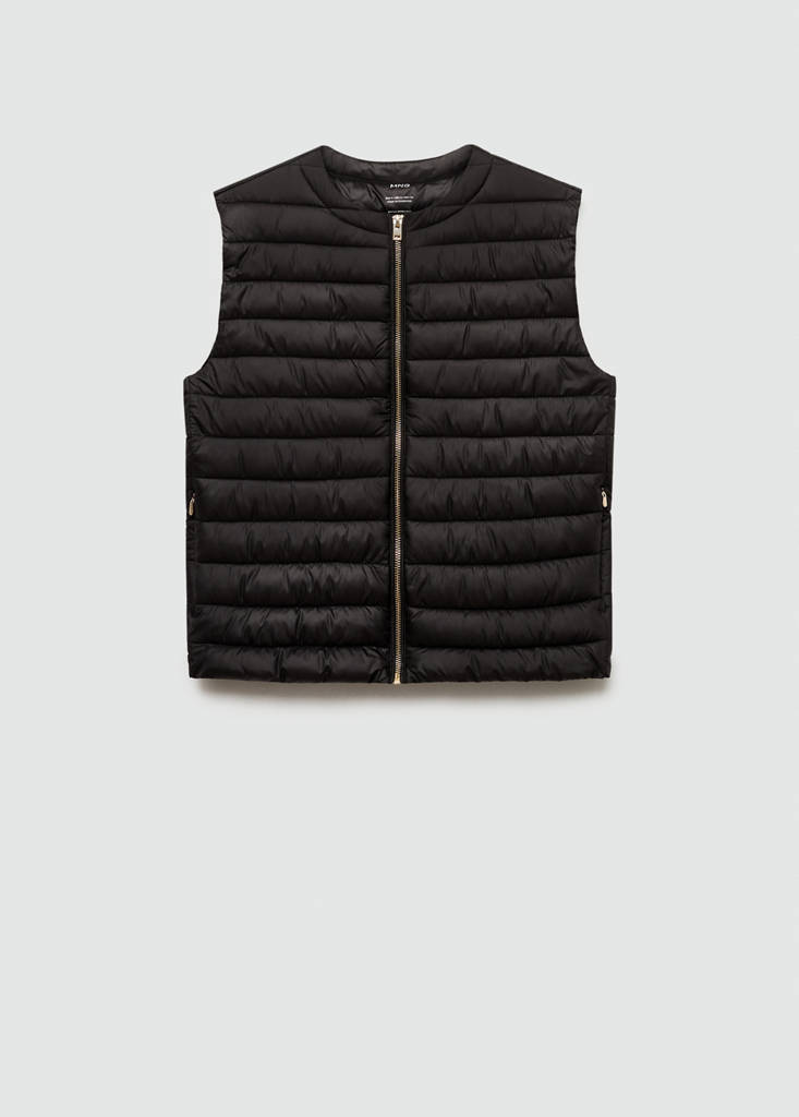 Quilted gilet — Black