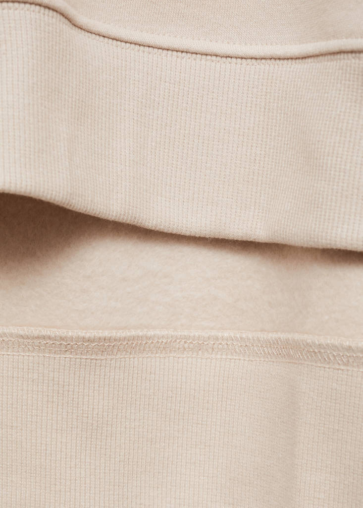 Plush cotton sweatshirt — Sand
