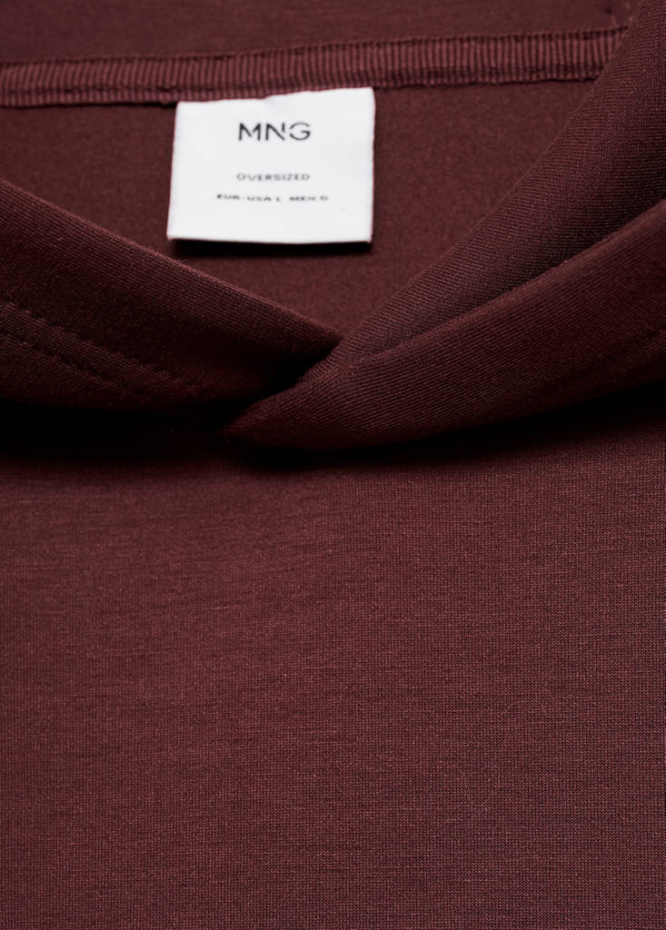 Relaxed-fit hooded sweatshirt — Burgundy