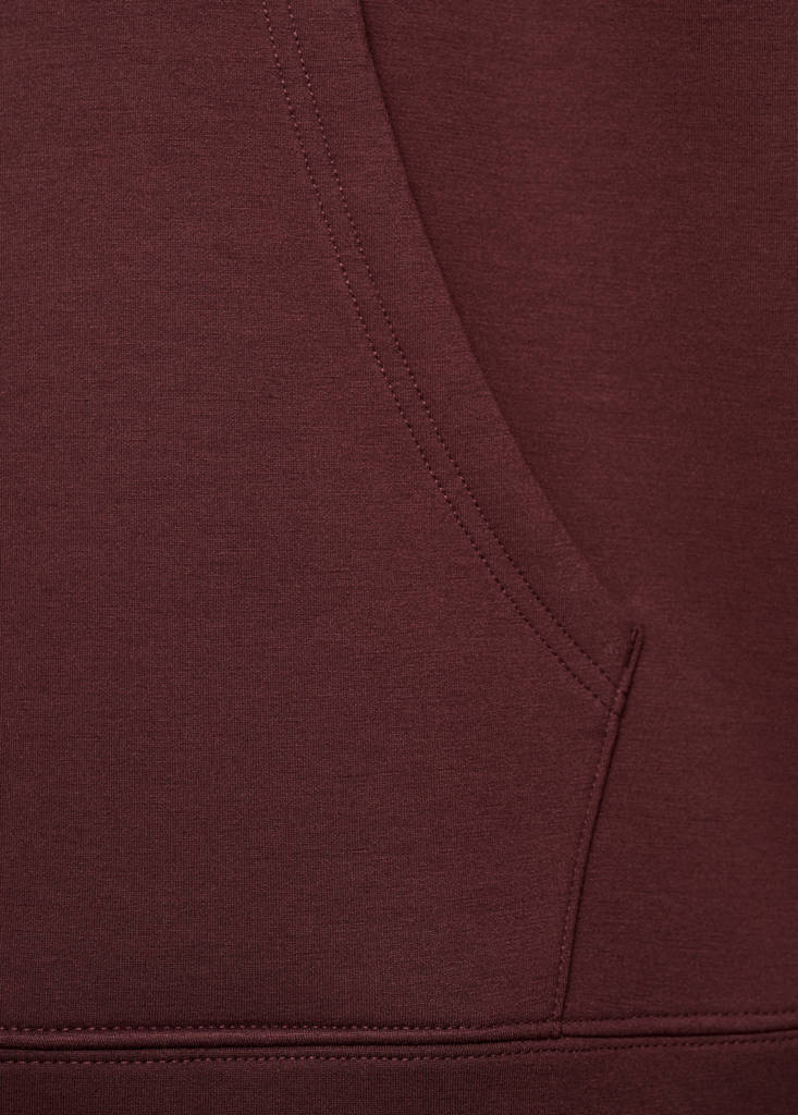 Relaxed-fit hooded sweatshirt — Burgundy