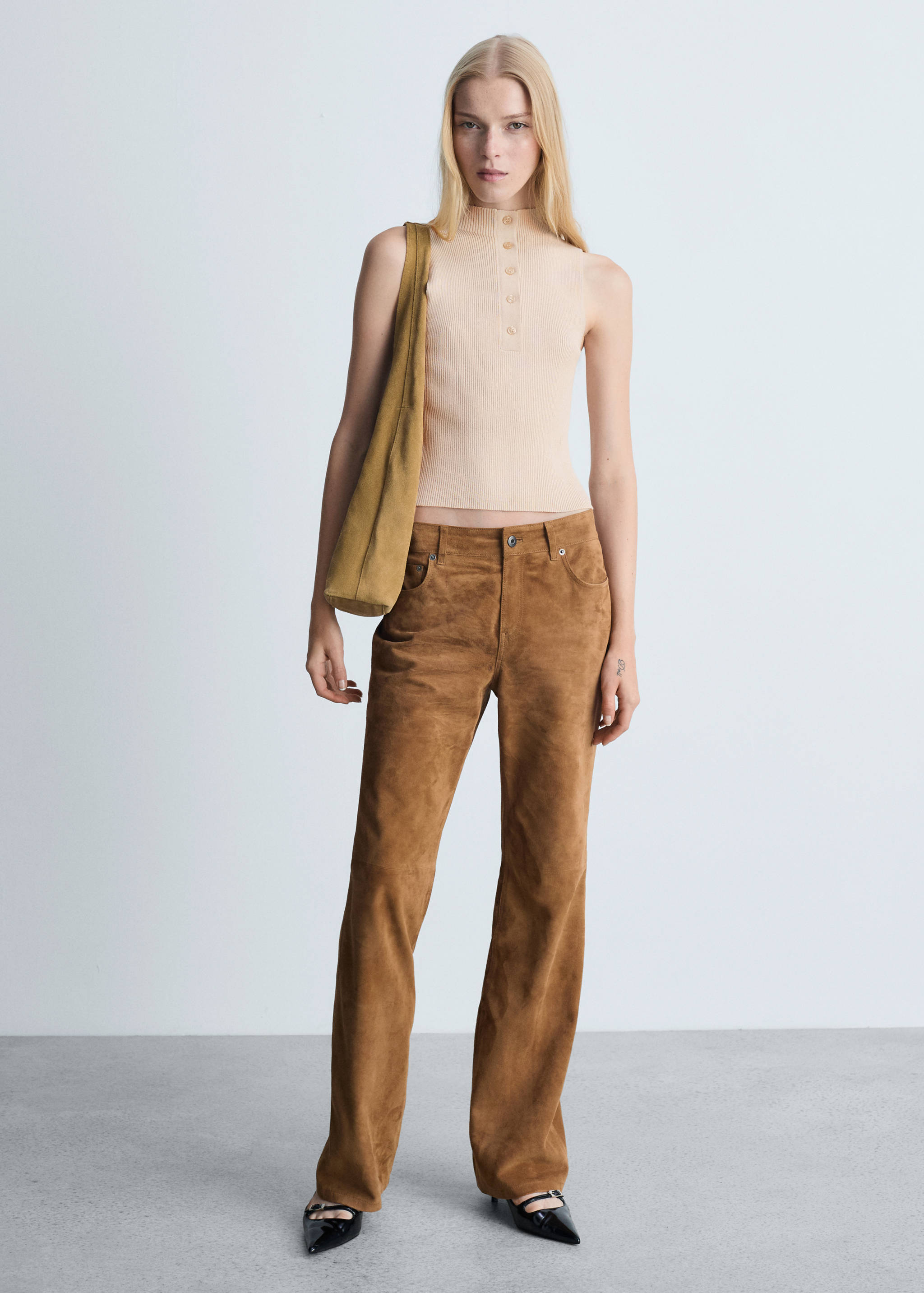 Top côtelé boutons - Plan général