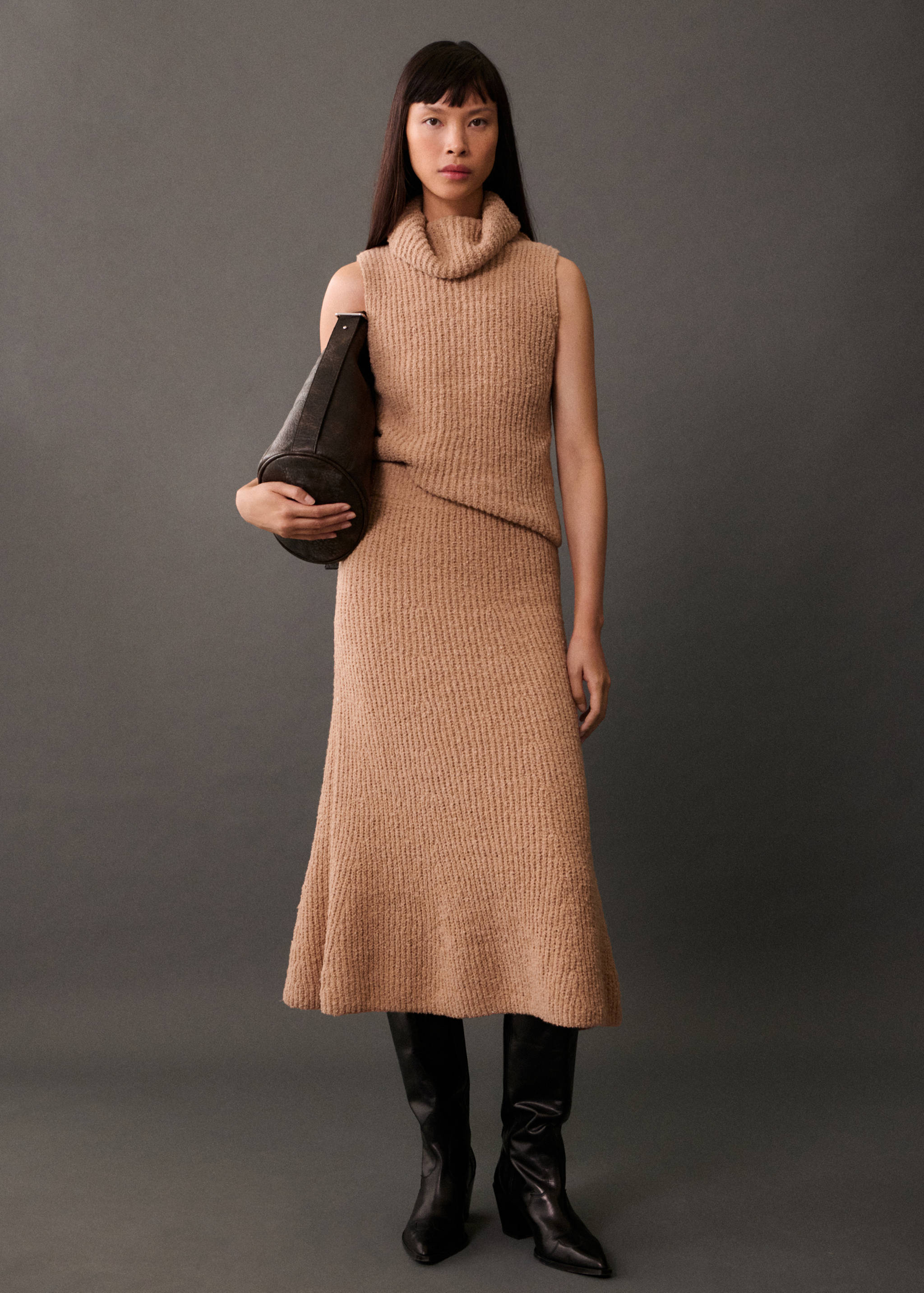 Top côtelé col roulé - Plan général